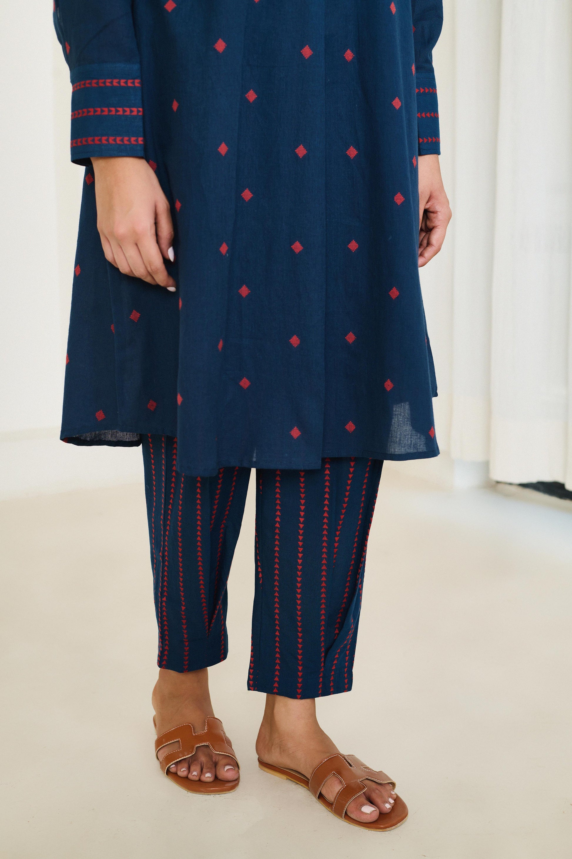 Saadgi Blue Kurta Set - Set of 2-FL