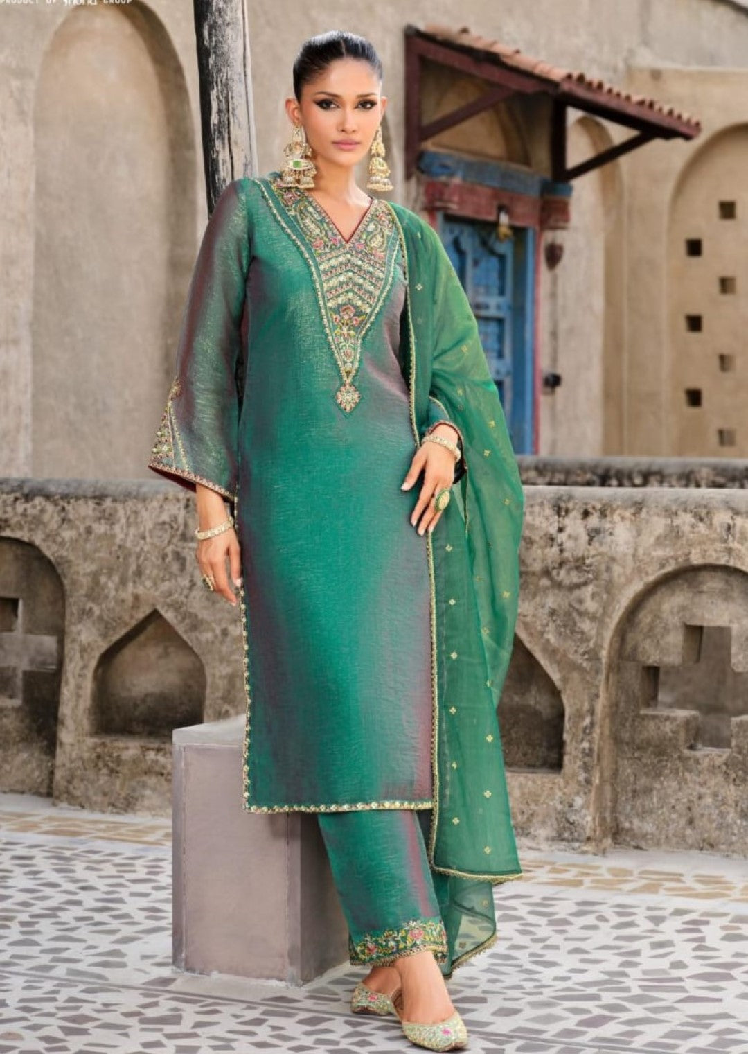 Gambhir Fern Full Work Suit Set-AL