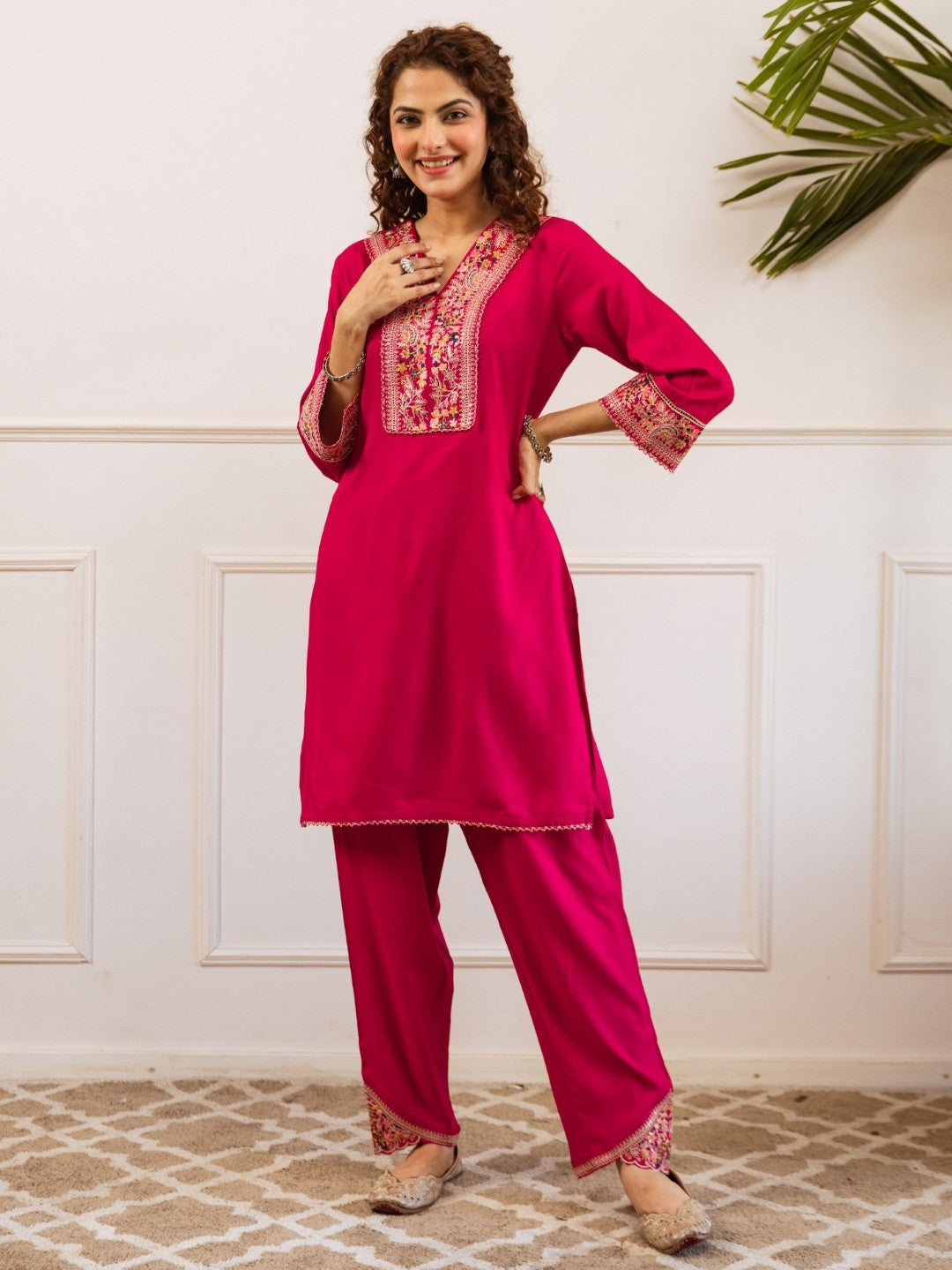 Kabool cameo embroidery co-ord set-AL