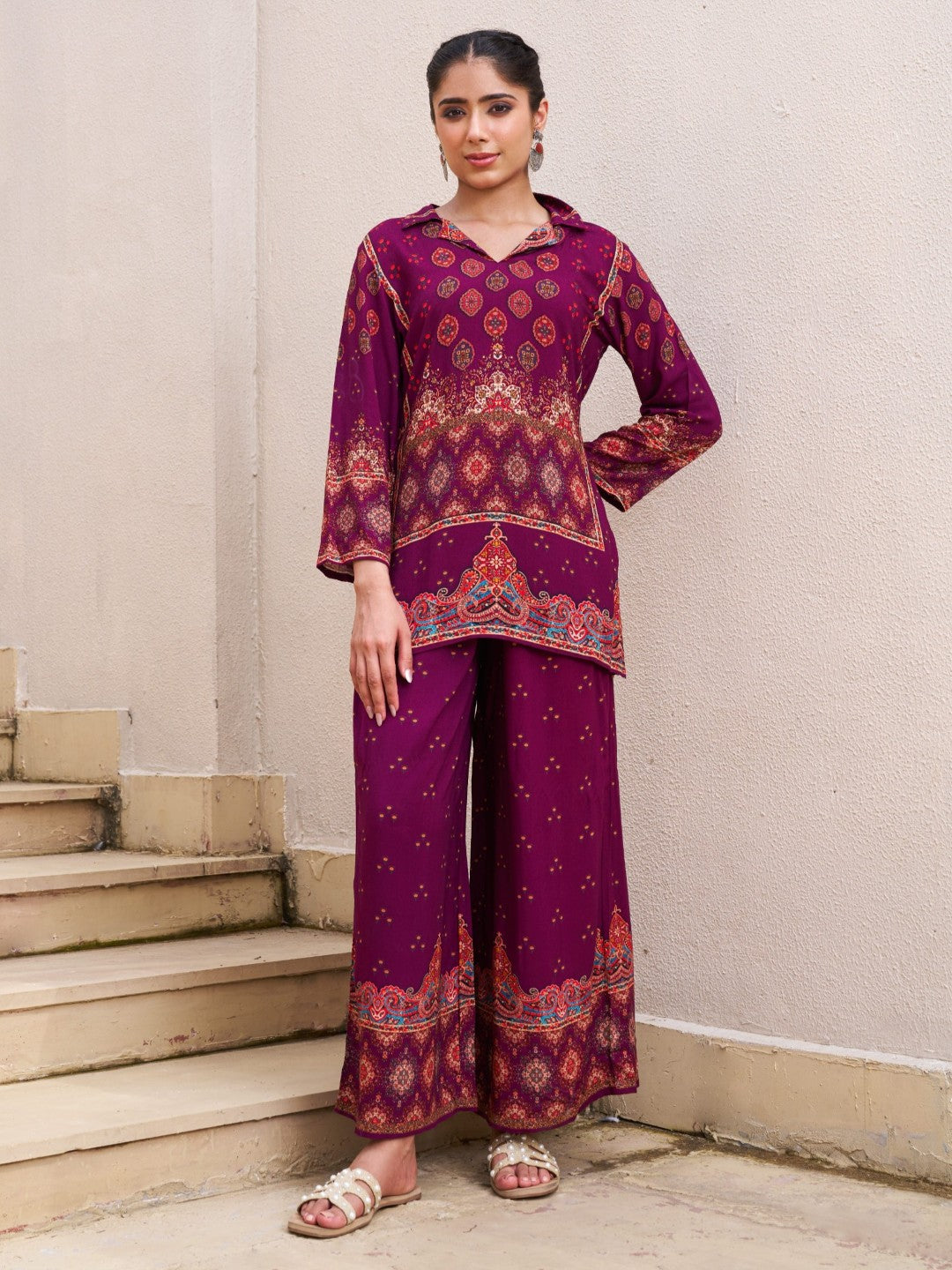 Kabool Jam printed co-ord set-AL