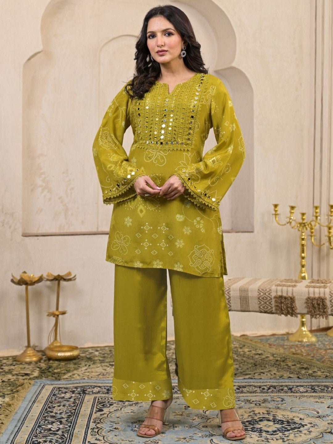 Kara Sage Full Work Premium Co-ord set-AL