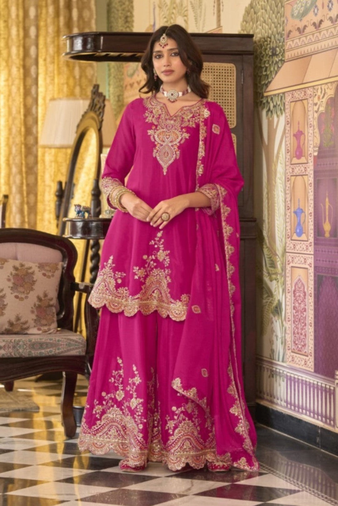 Rangrit Rani full work gharara set