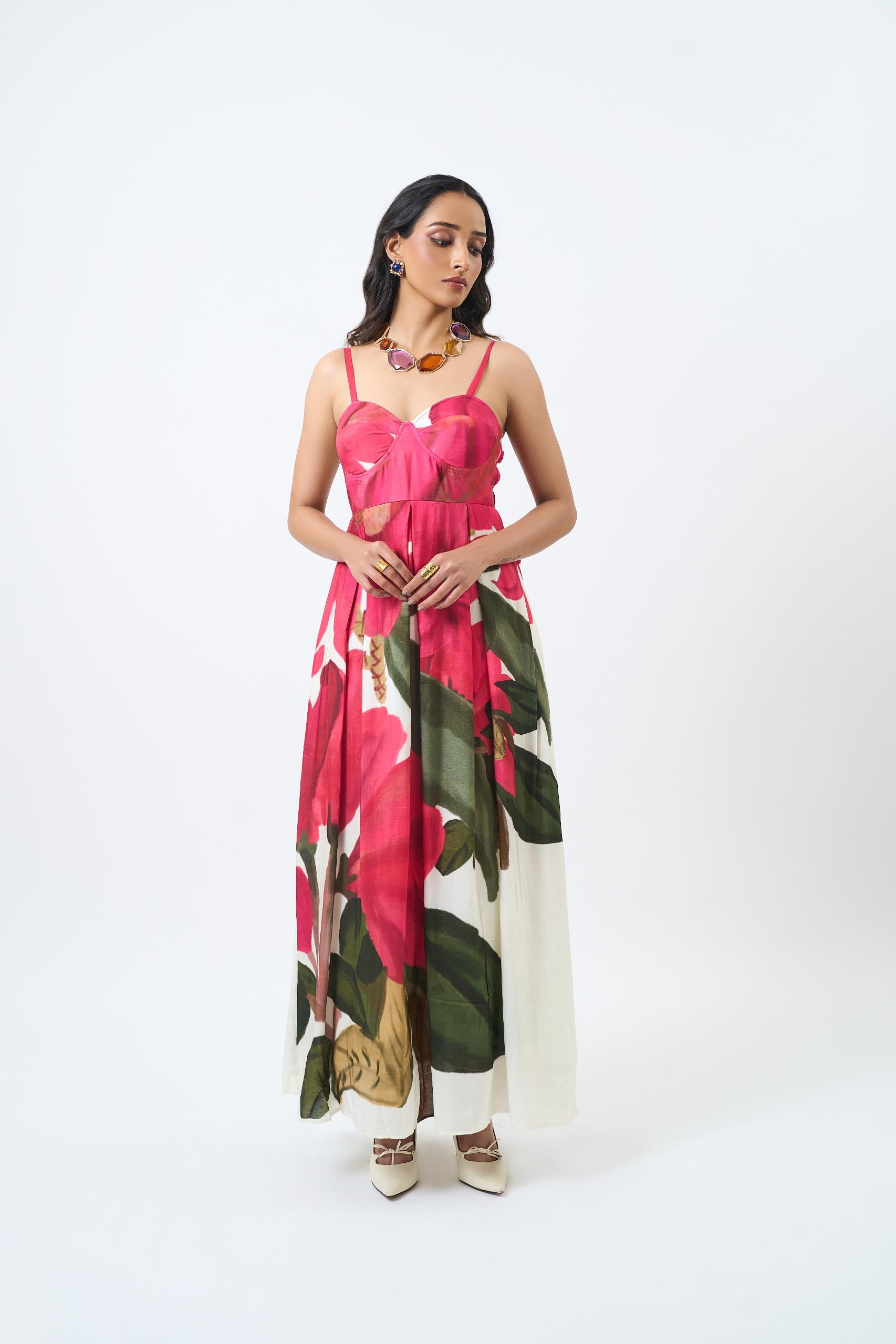 Flamingo Strappy Dress