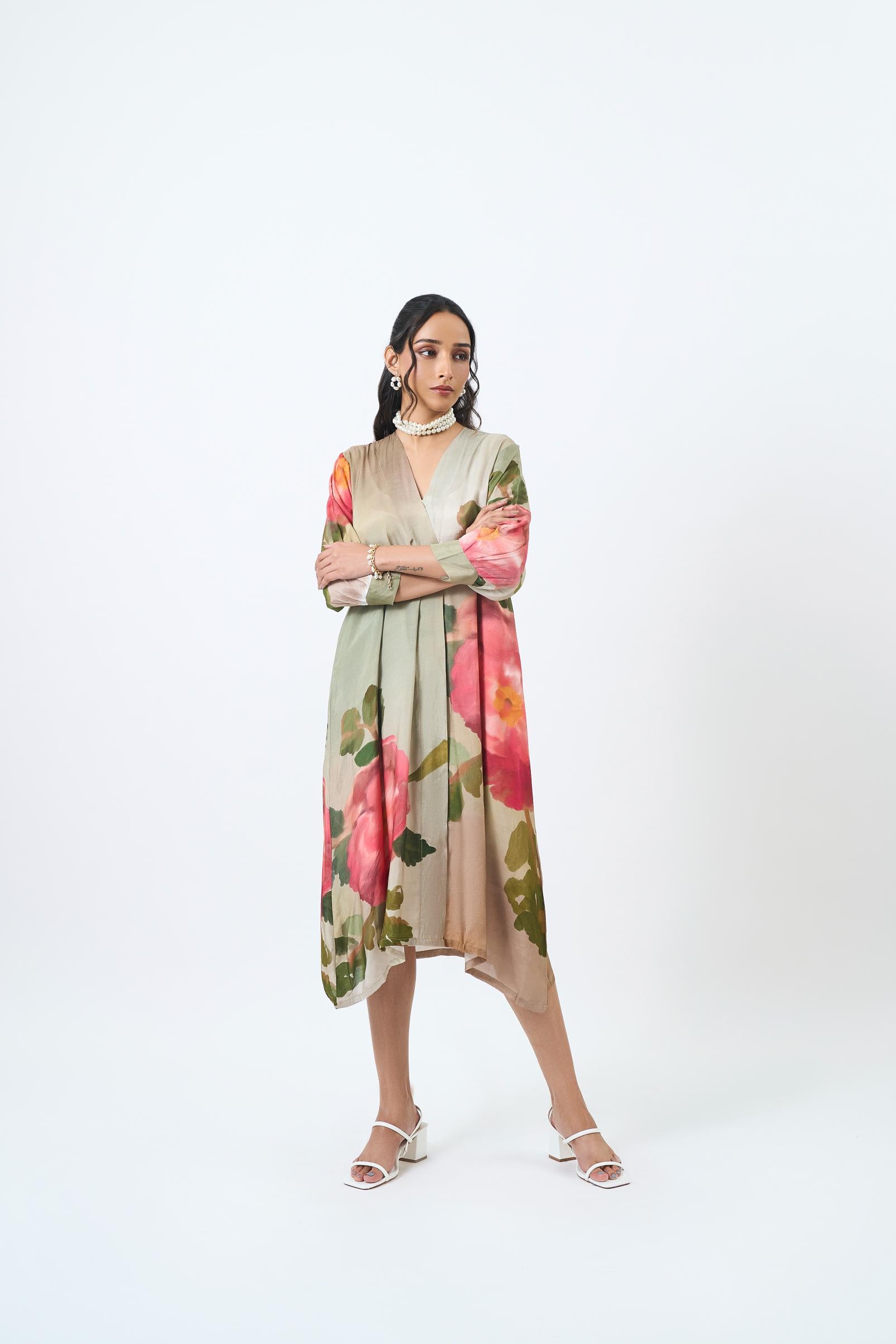 Green Rose Dress