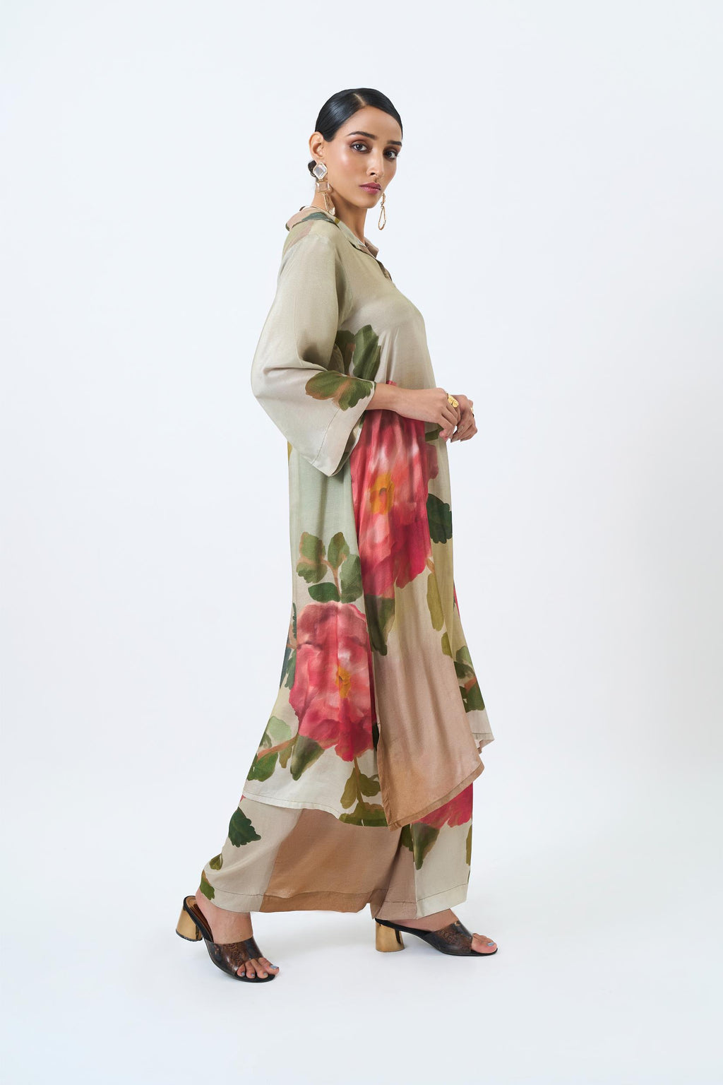 Green Rose Kurta with bottom