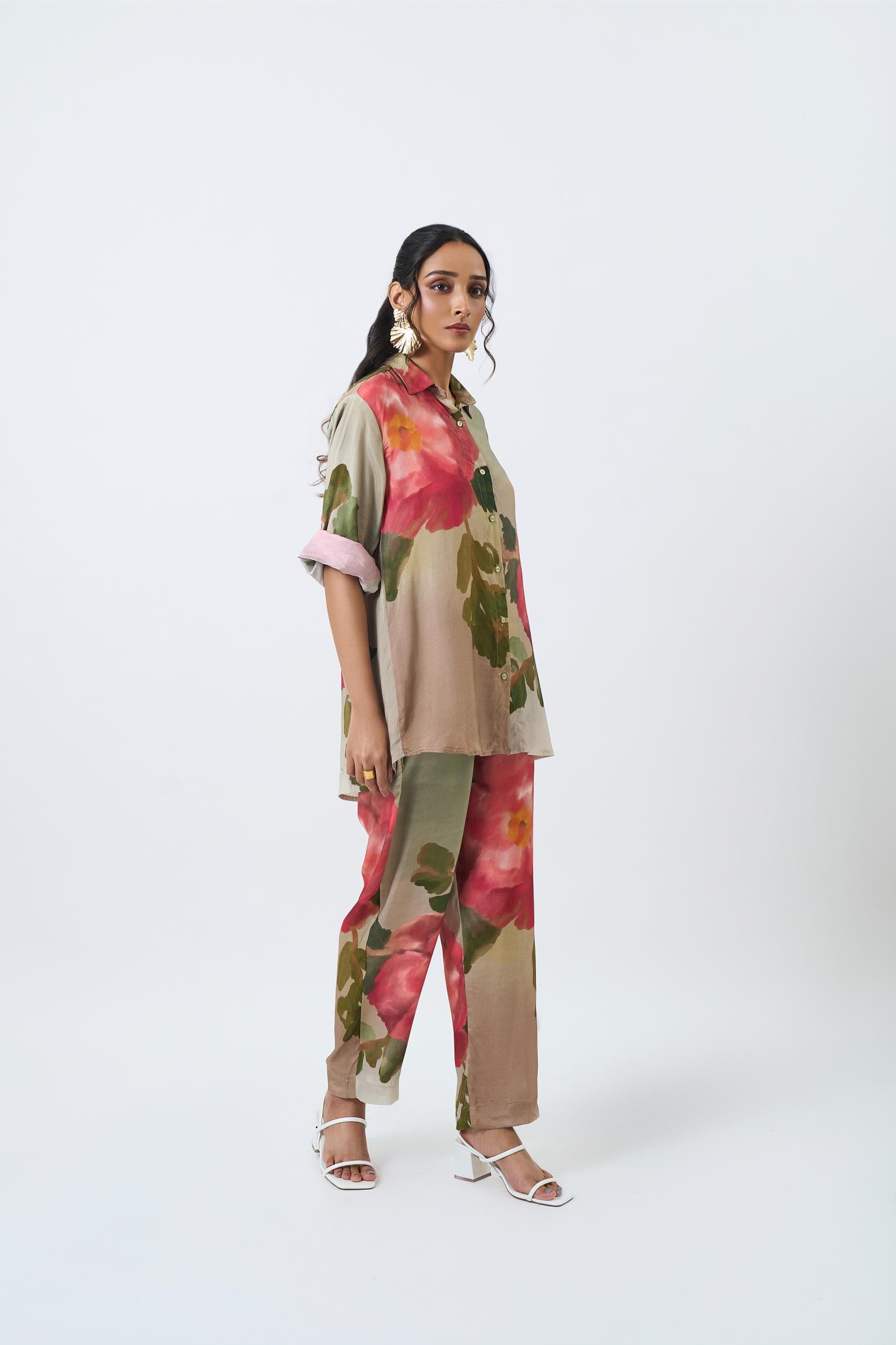 Green Rose Shirt Pant