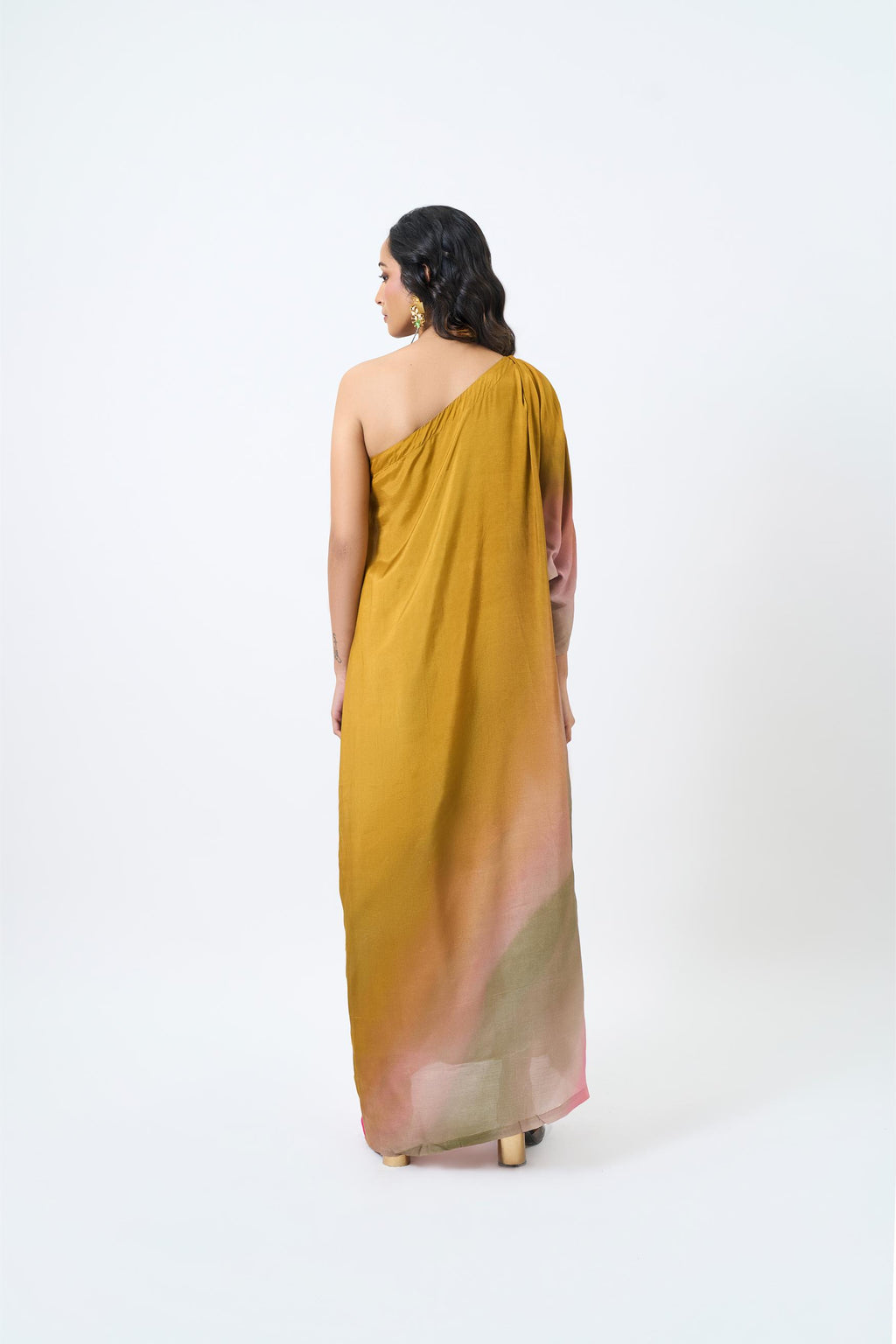 Honey Mustard One Shoulder Dress- ET