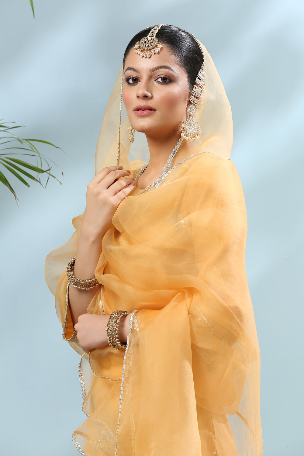 Yellow Gota Patti Chanderi Silk Kurta