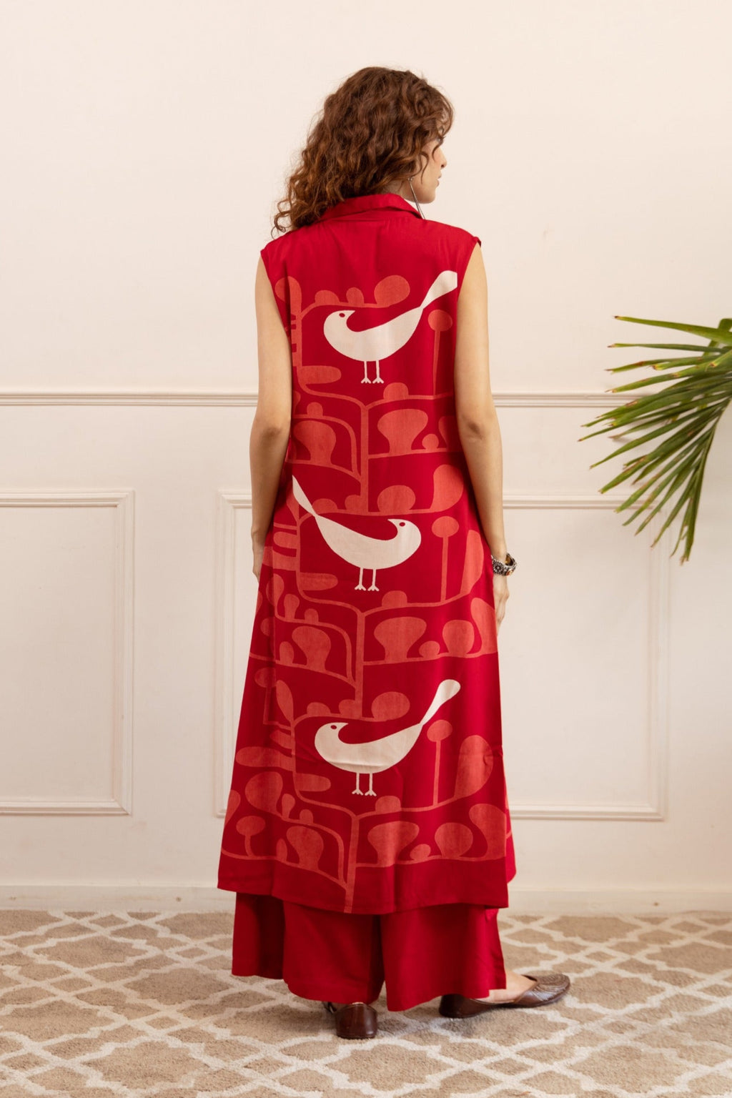 Kabool Ruby printed Kurta Pant set-AL