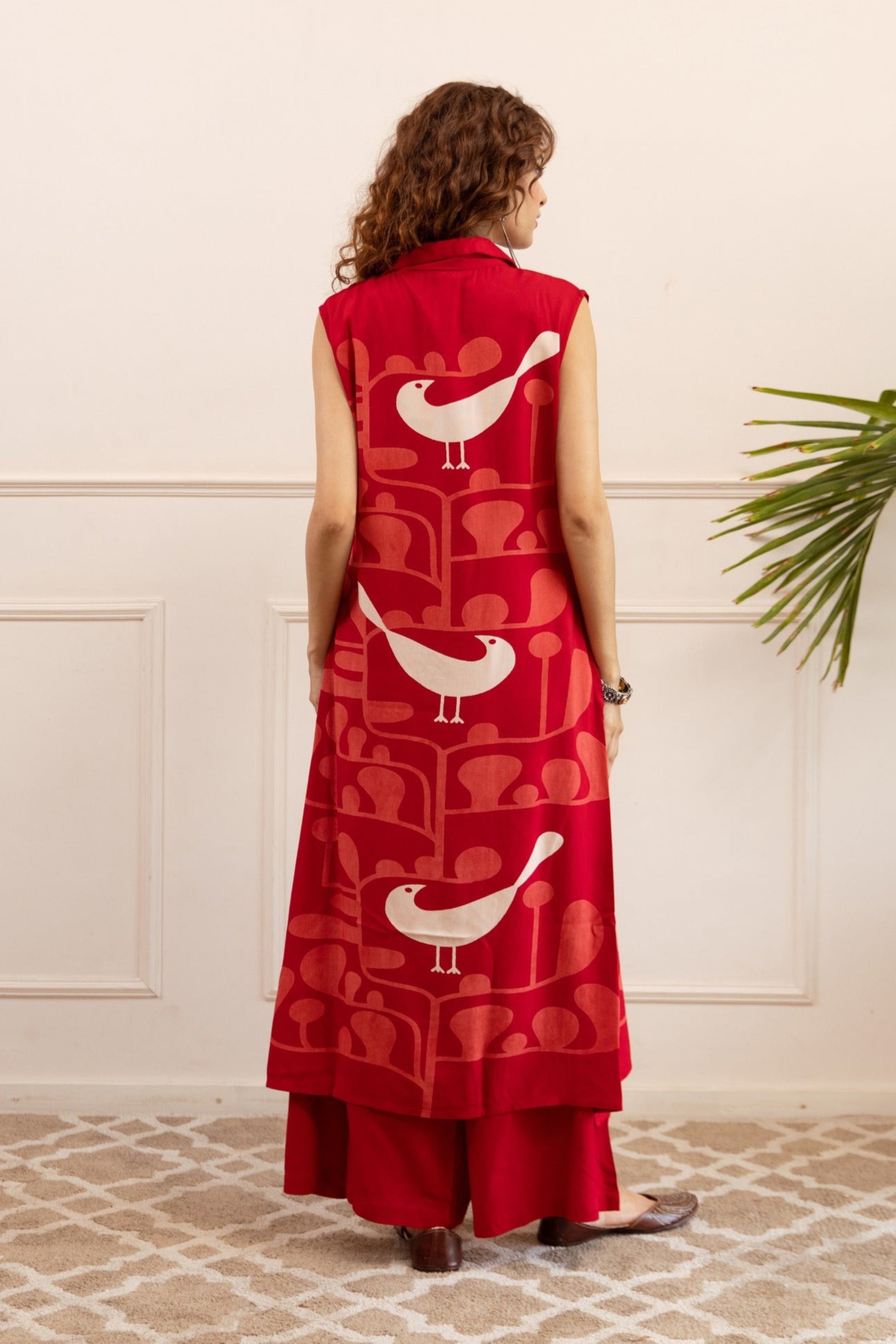 Kabool Ruby printed Kurta Pant set-AL