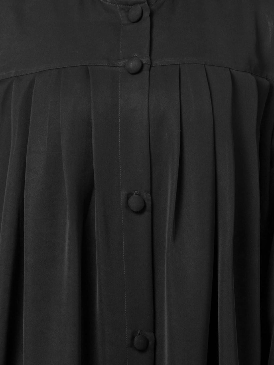 Button Up Flare Abaya Black