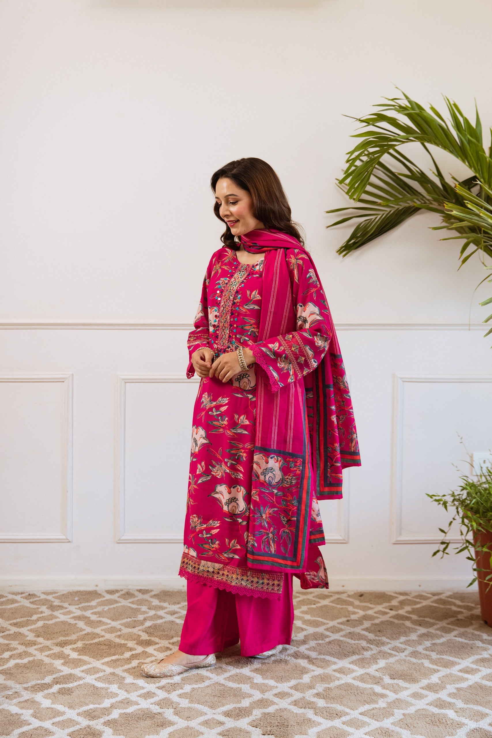 Kabool Magenta Work Suit Set-AL