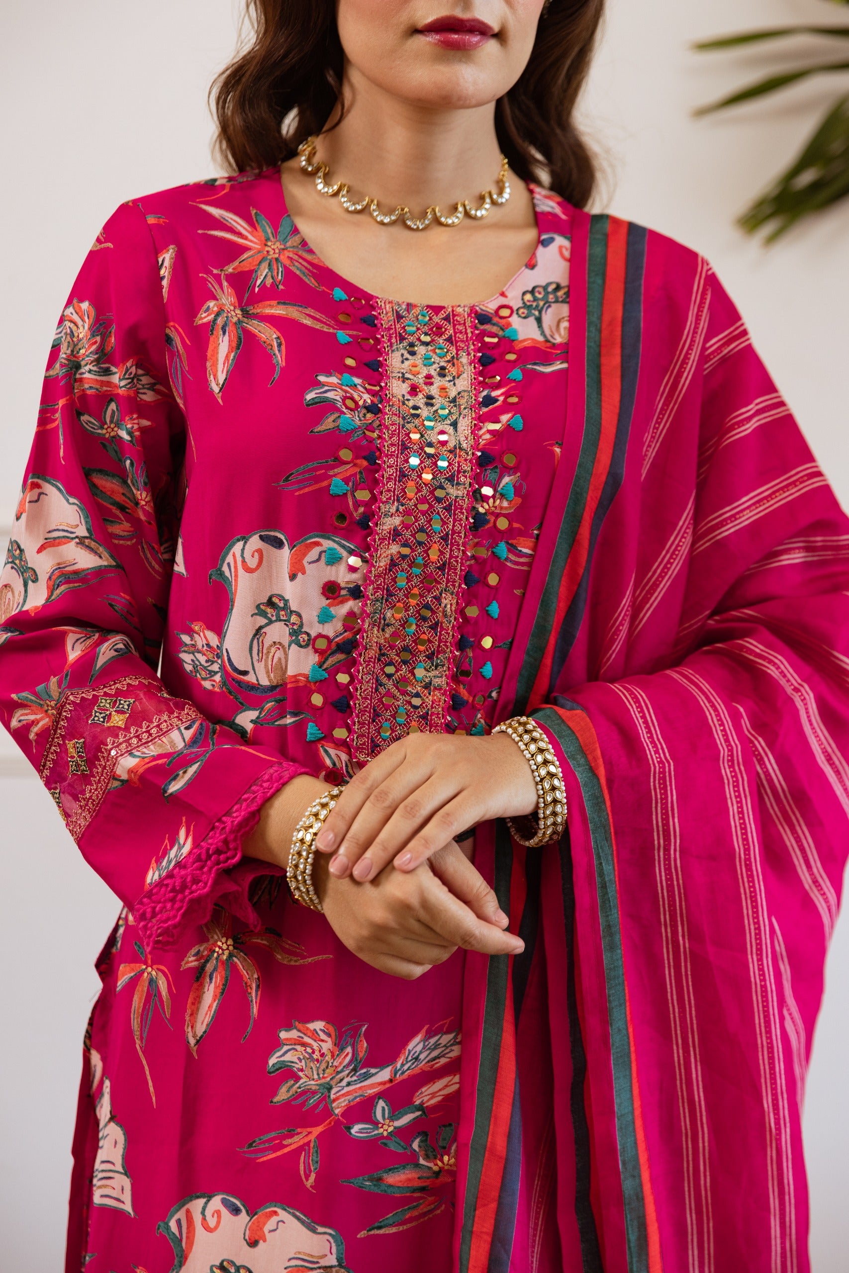Kabool Magenta Work Suit Set-AL