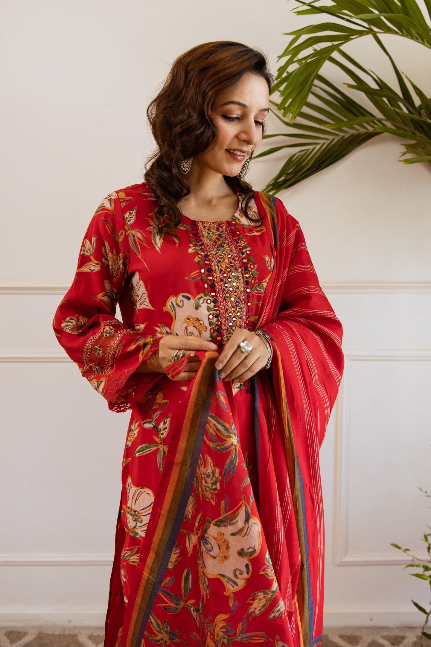 Kabool zarqa work suit set-AL
