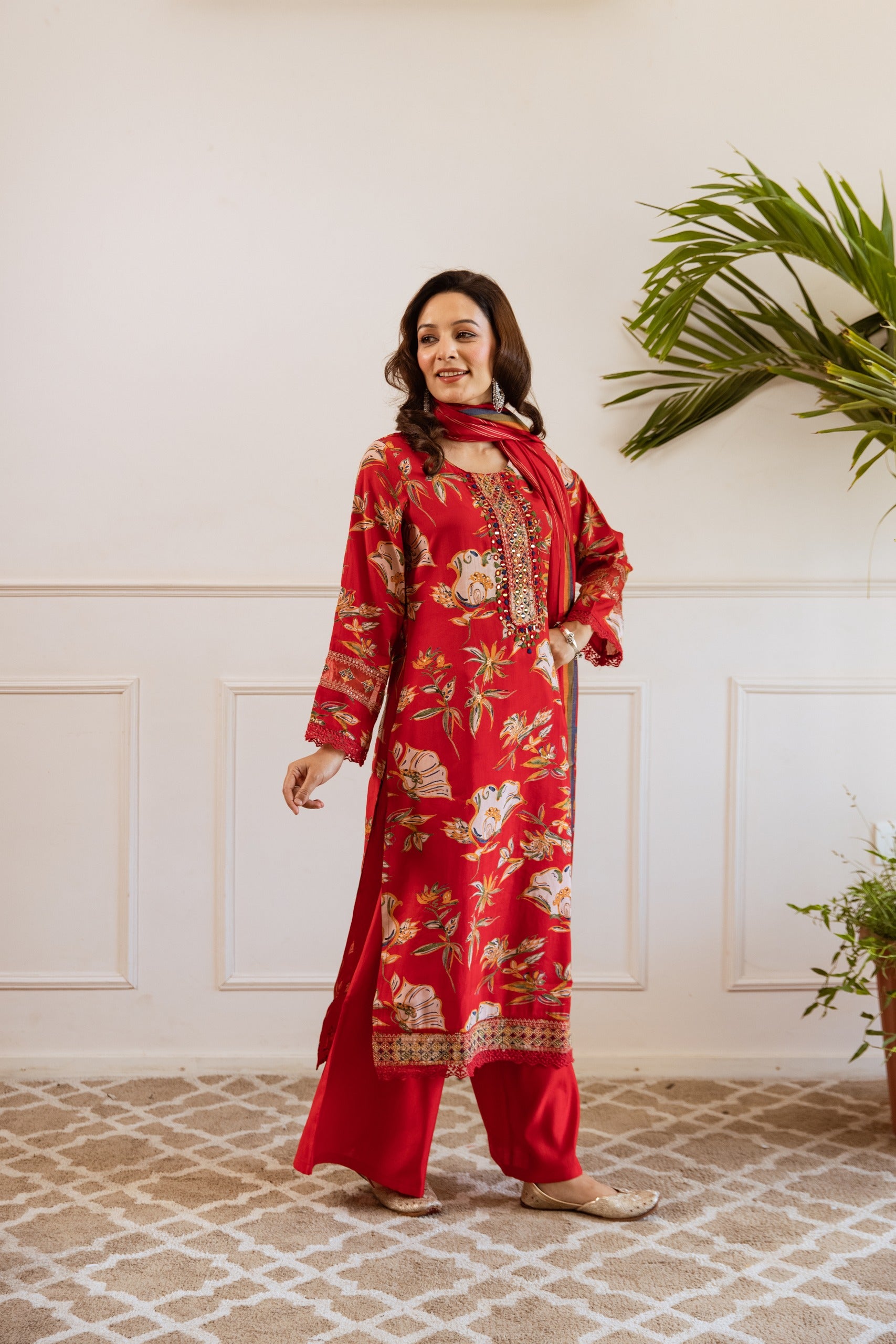 Kabool zarqa work suit set-AL