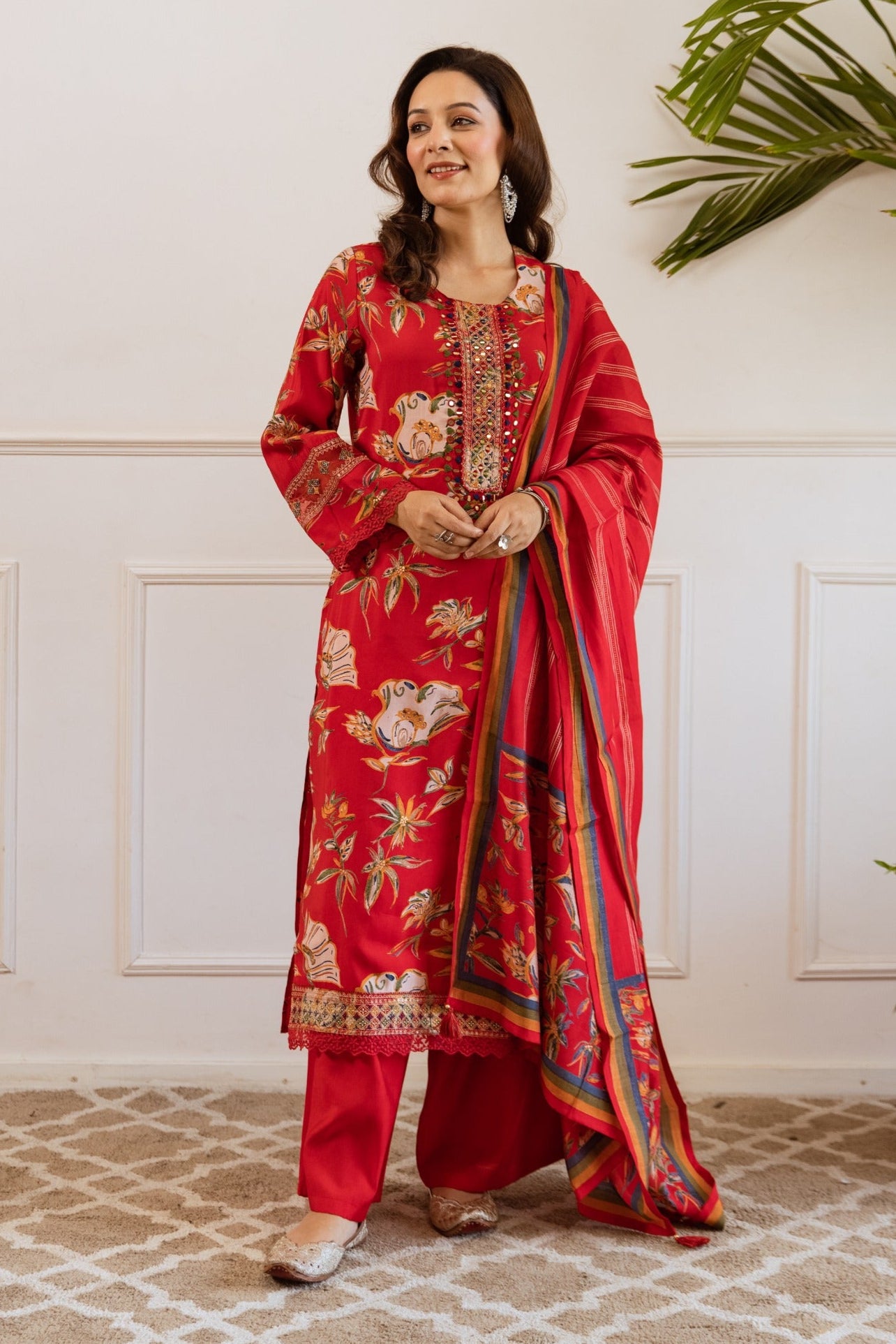 Kabool zarqa work suit set-AL
