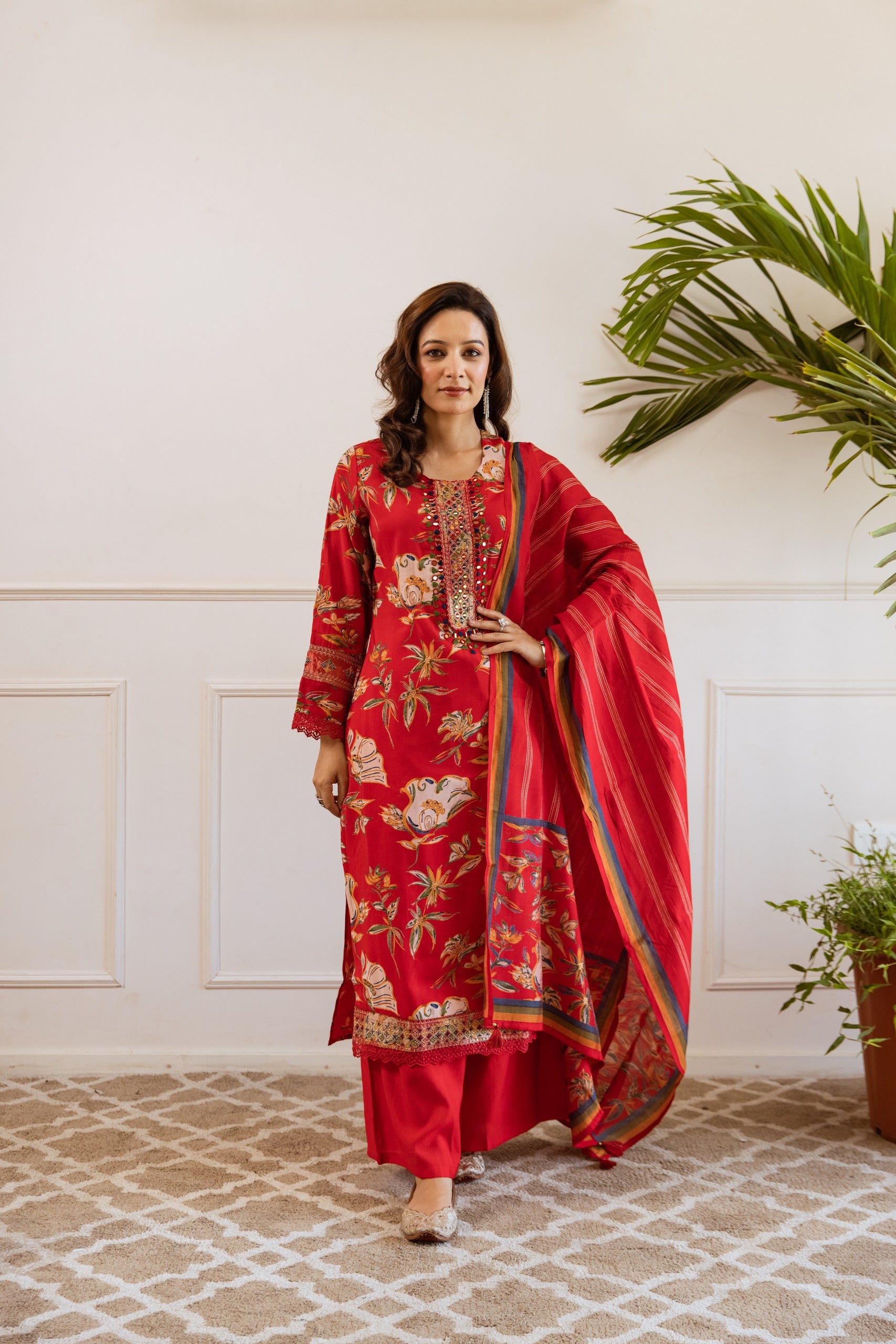 Kabool zarqa work suit set-AL