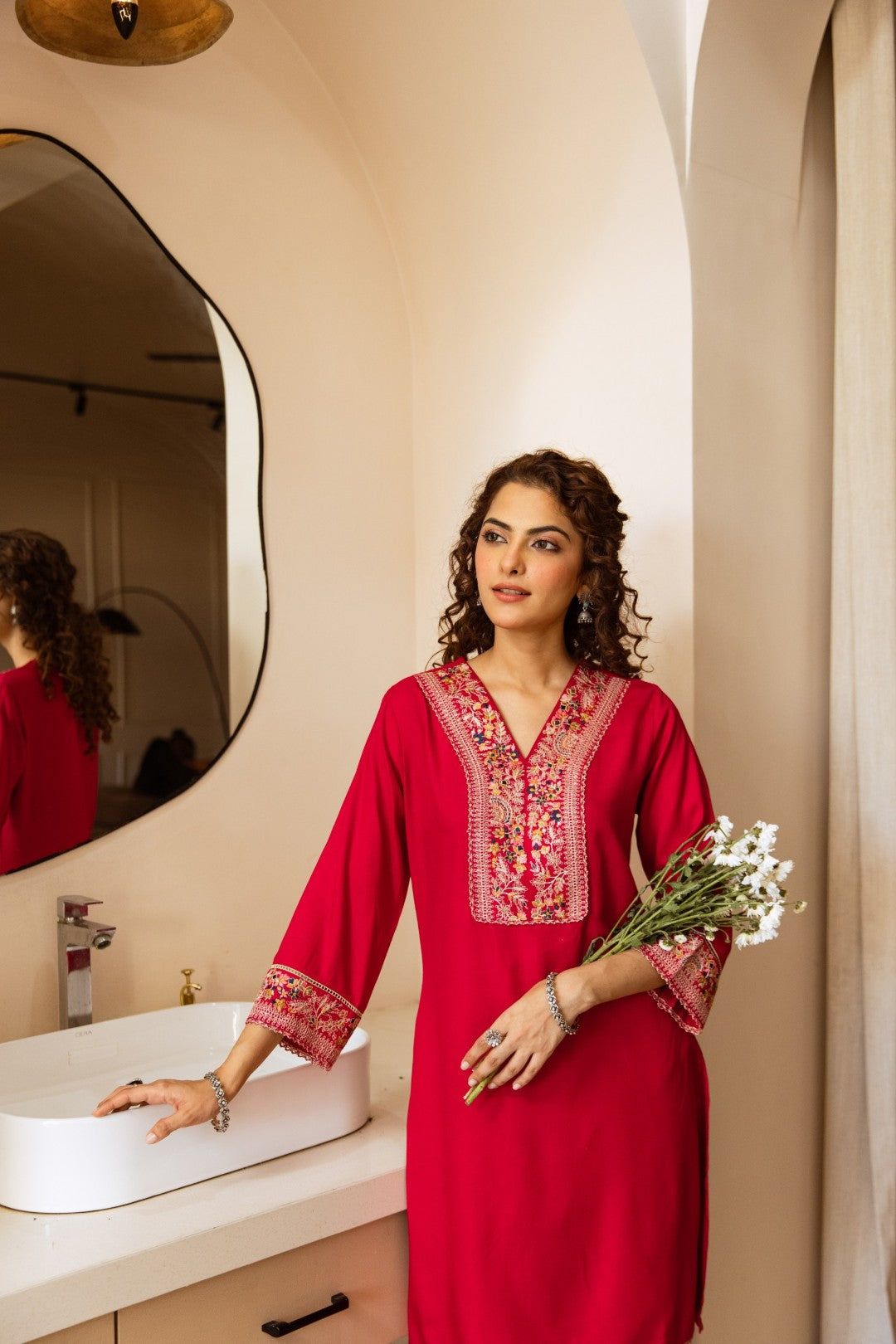 Kabool cameo embroidery co-ord set-AL