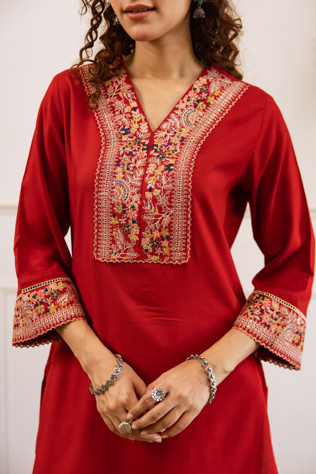Kabool Vermi Embroidery Co-ord set-AL