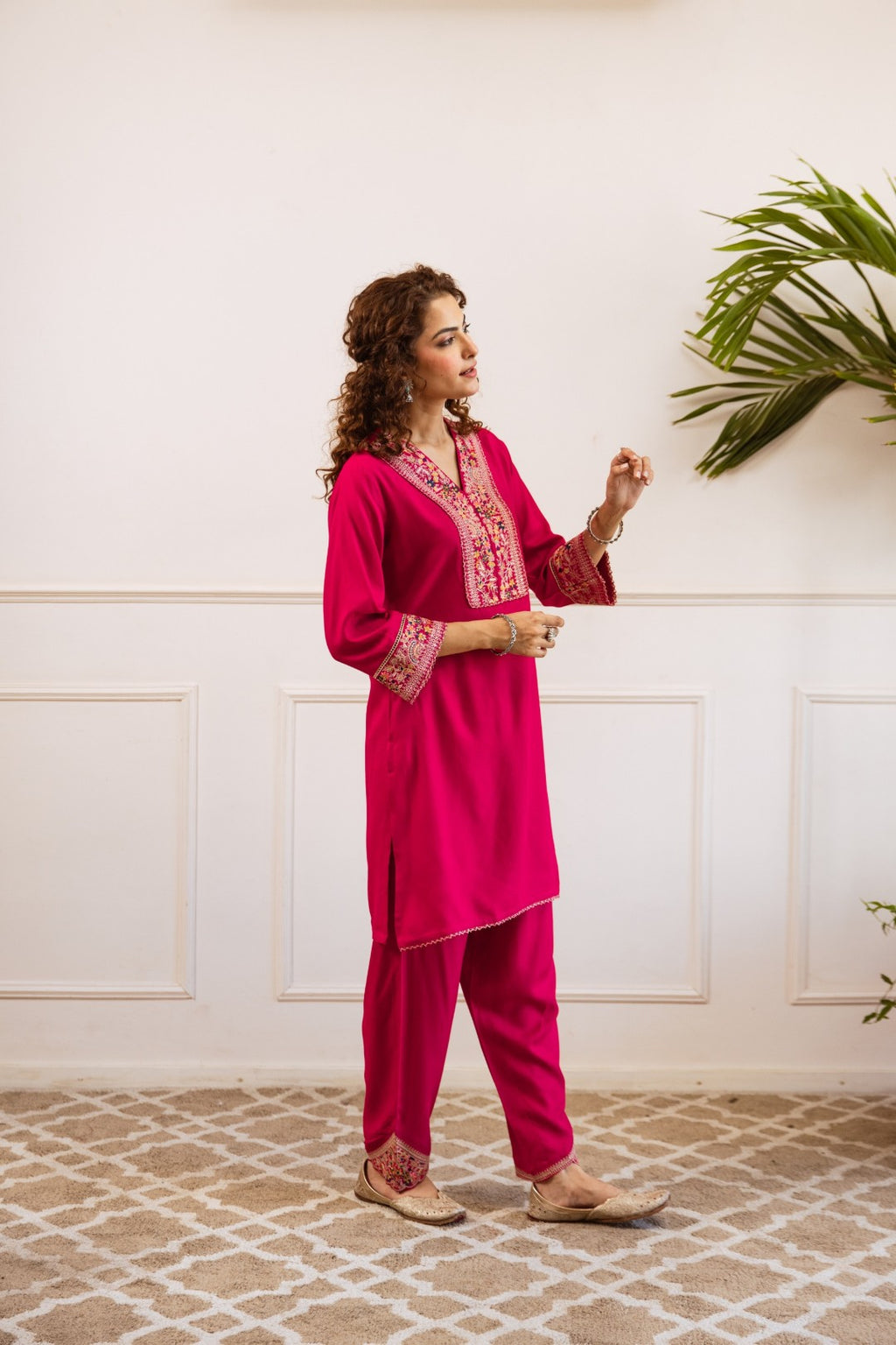 Kabool cameo embroidery co-ord set-AL
