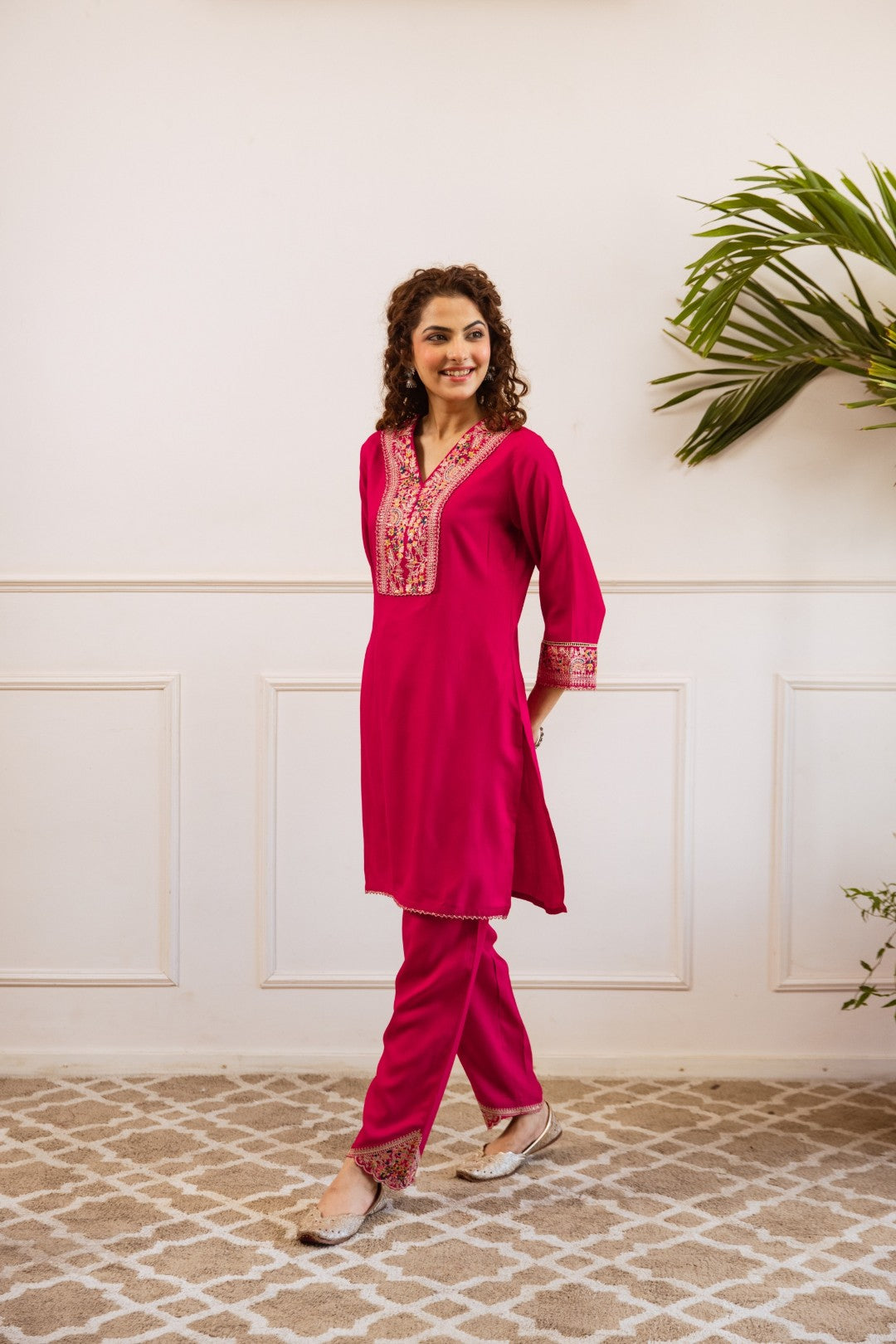 Kabool cameo embroidery co-ord set-AL