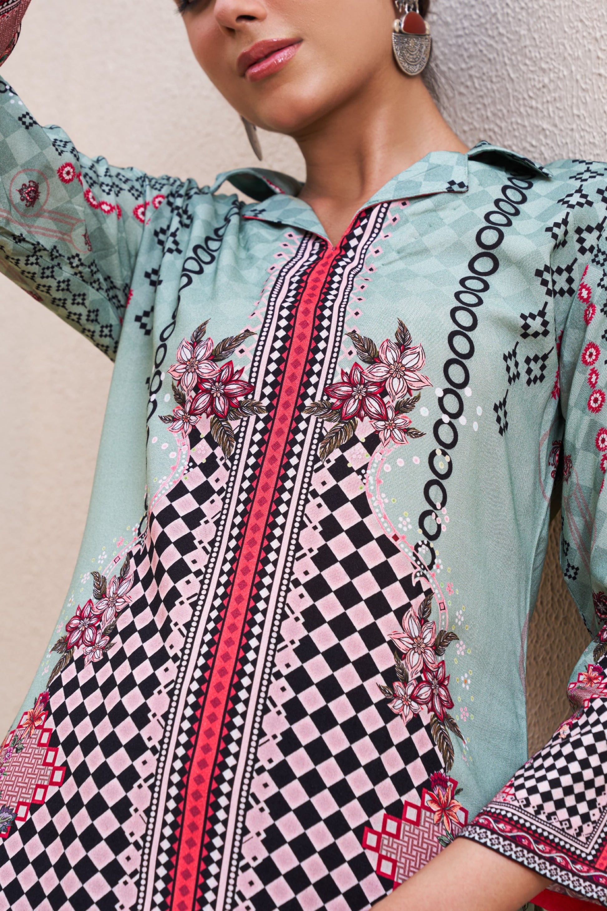 Kabool Shamrock Printed Co-ord Set-AL