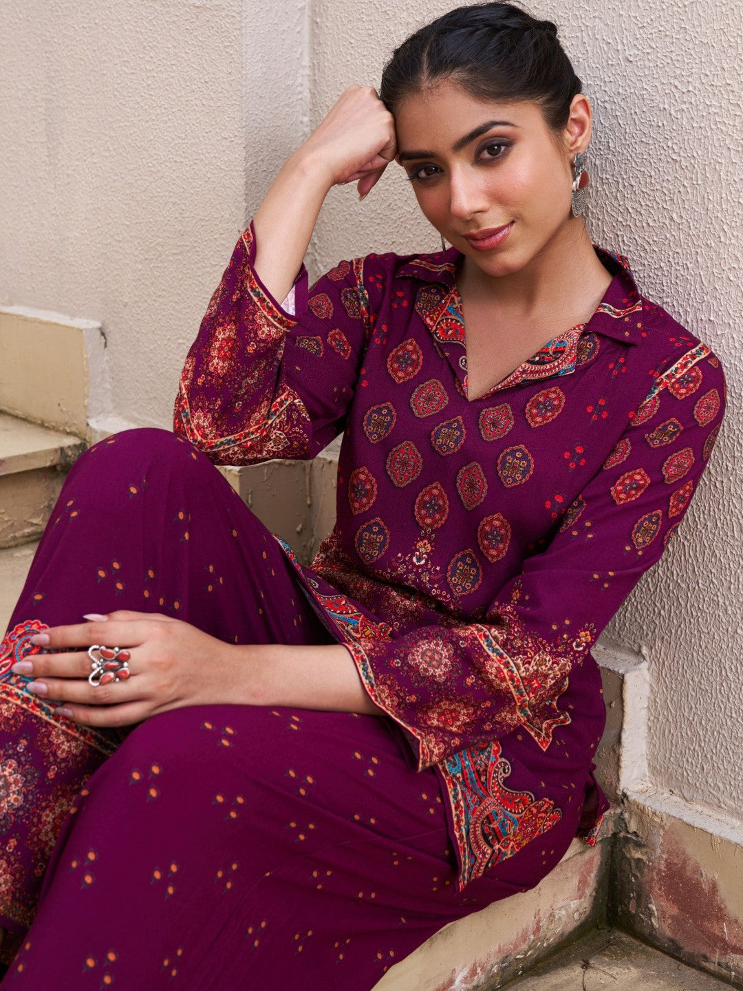 Kabool Jam printed co-ord set-AL