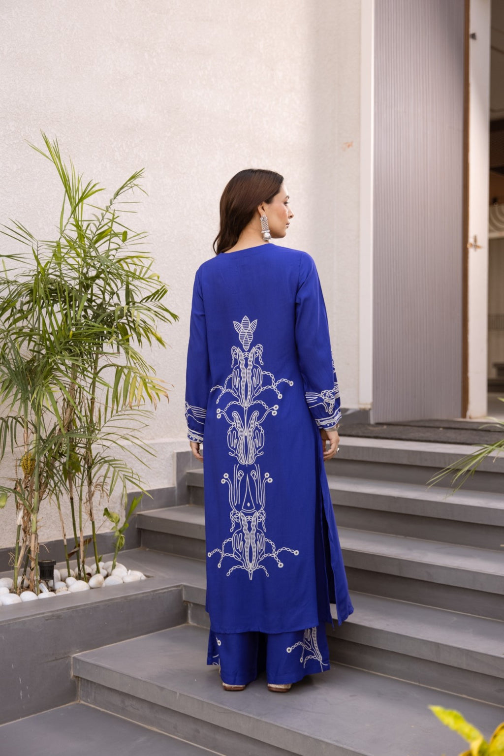 Kabool Hibis Printed Kurta Pant Set-AL