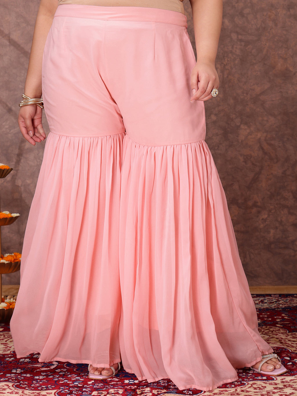 Women Ethnic Motifs Embroidered Regular Kurta & Sharara With Dupatta - ID