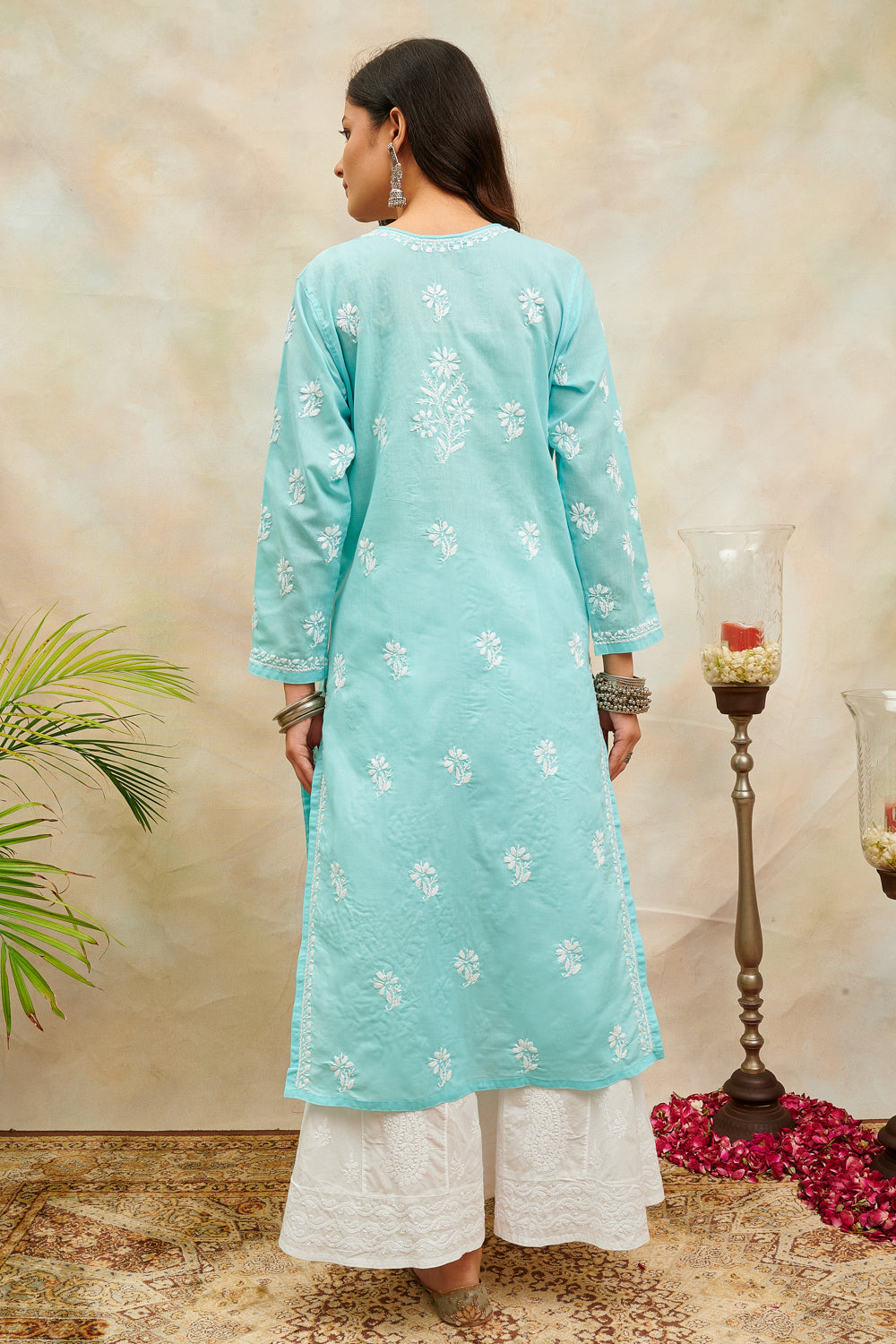 Blue Chikankari Kurta