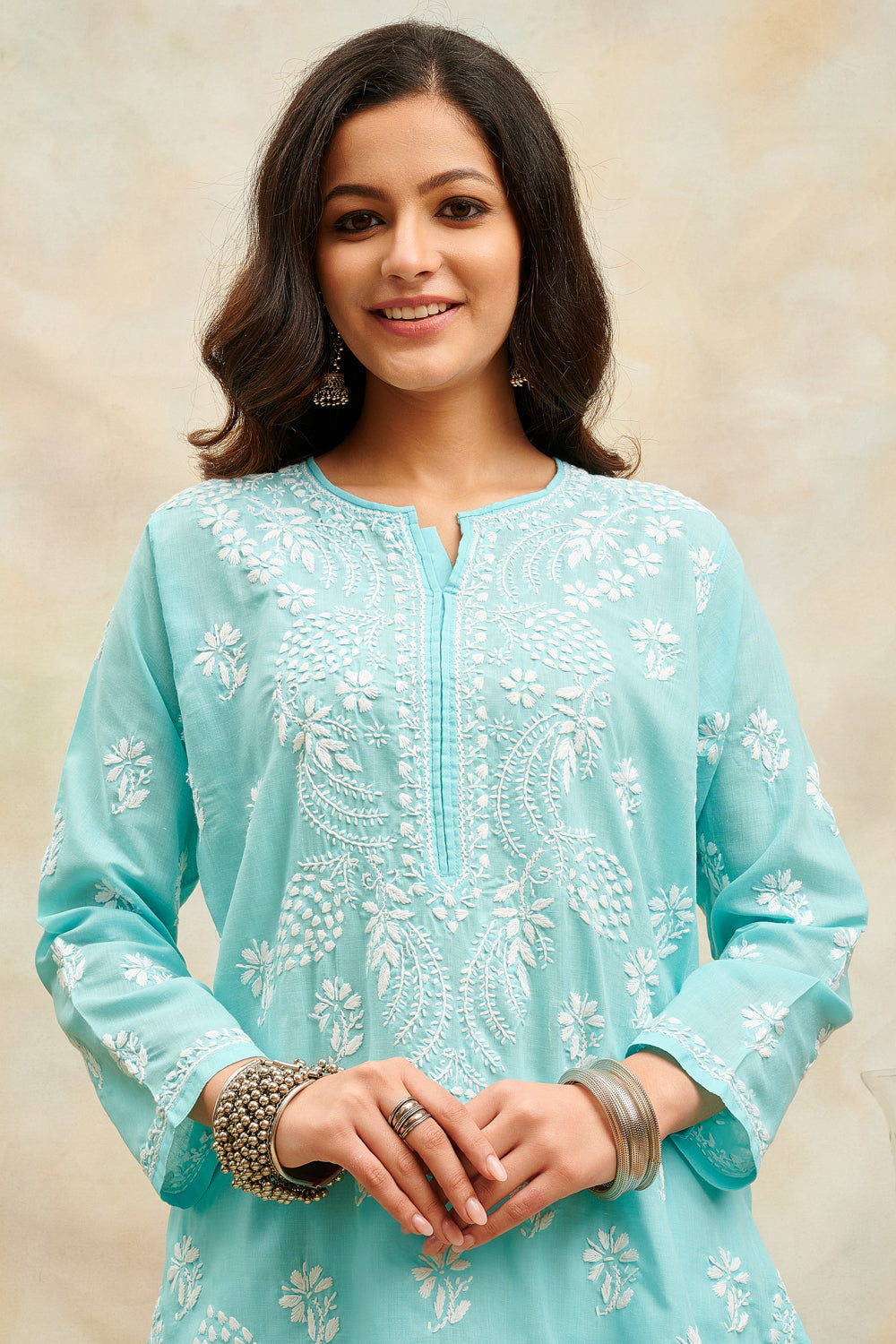 Blue Chikankari Kurta