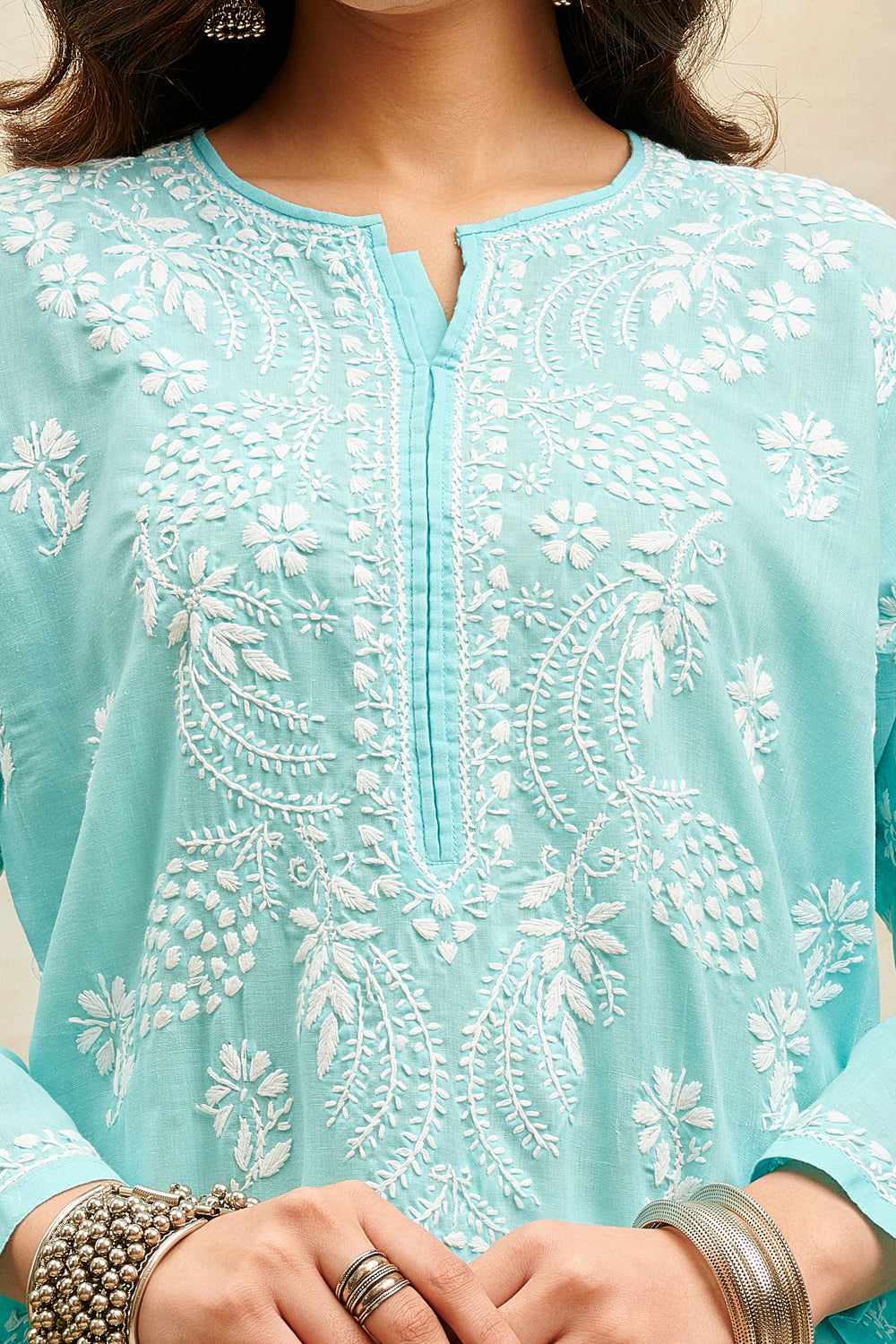 Blue Chikankari Kurta