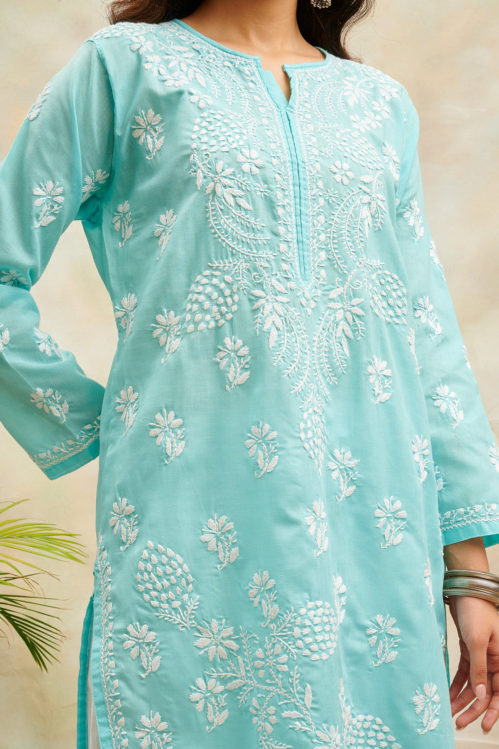 Blue Chikankari Kurta