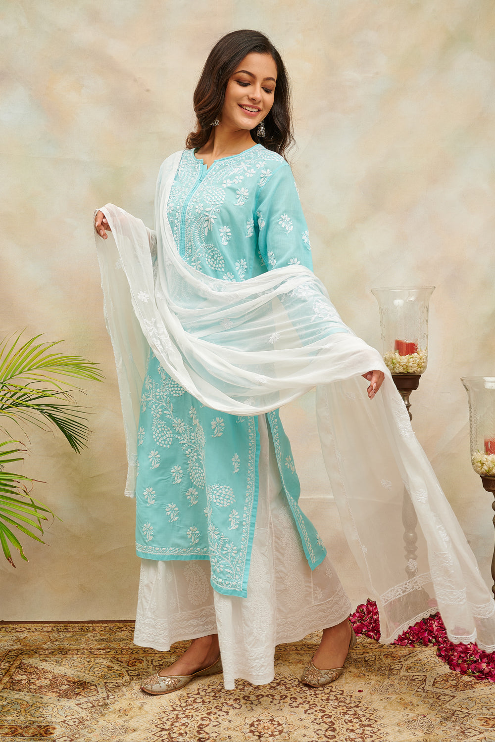 Blue Chikankari Kurta