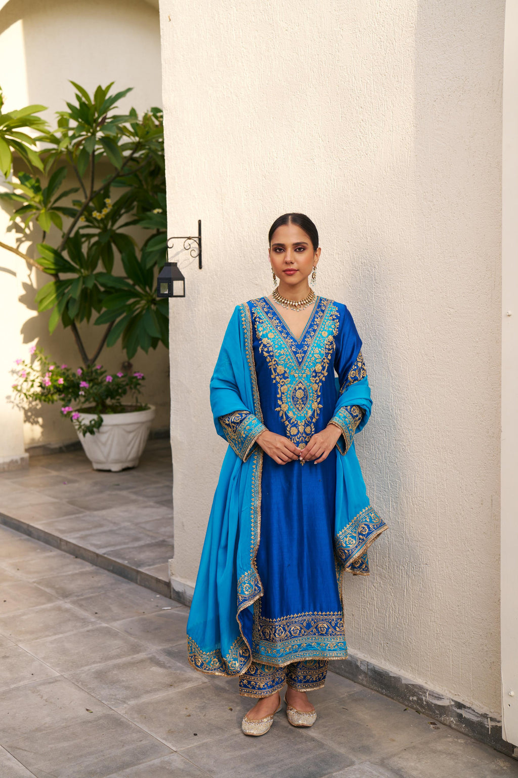Inayat Blue Firozi Kurta Set of 3
