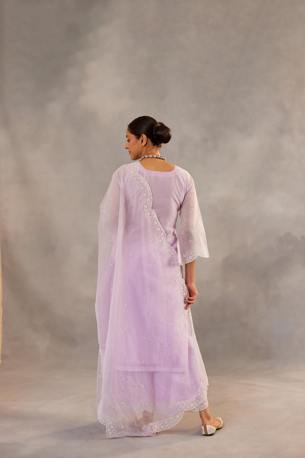 Kesar - Lavender Embroidered Suit Set- NV