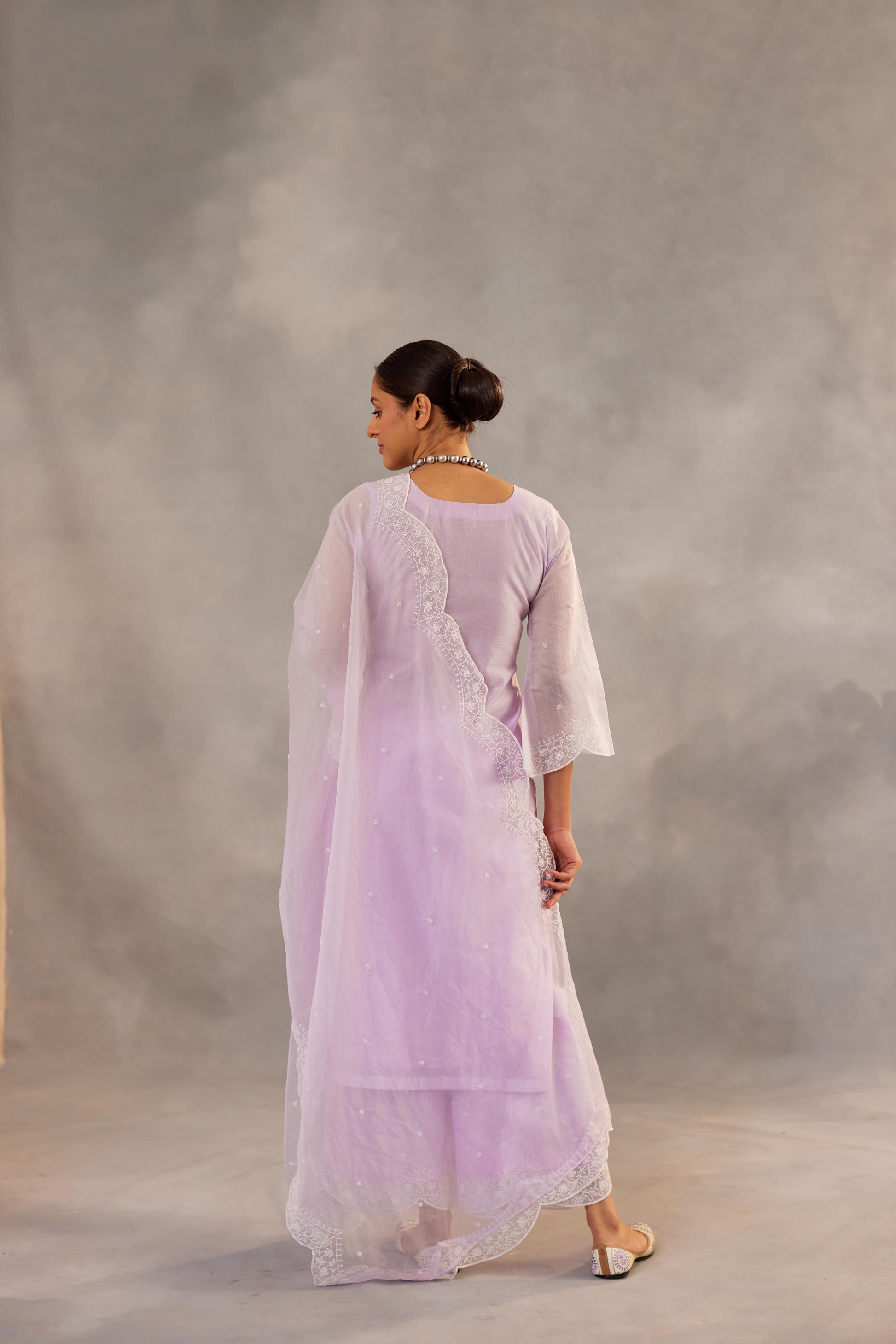 Kesar - Lavender Embroidered Suit Set- NV