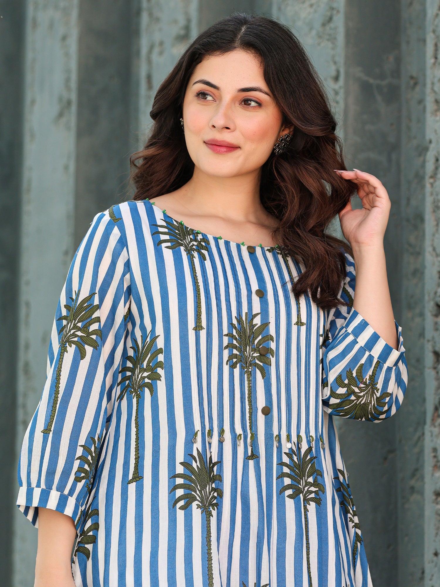 Indo Era Multi Printed A-Line Kurta Trousers set