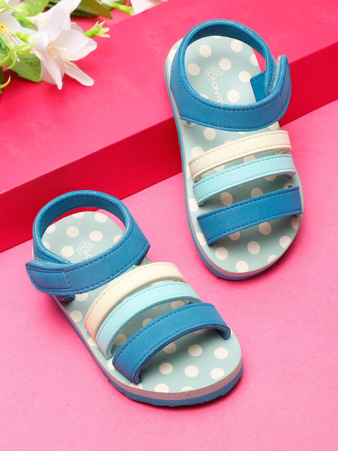 Premium Butterscotch Kids Sandals for Boys & Girls (Teal Blue)