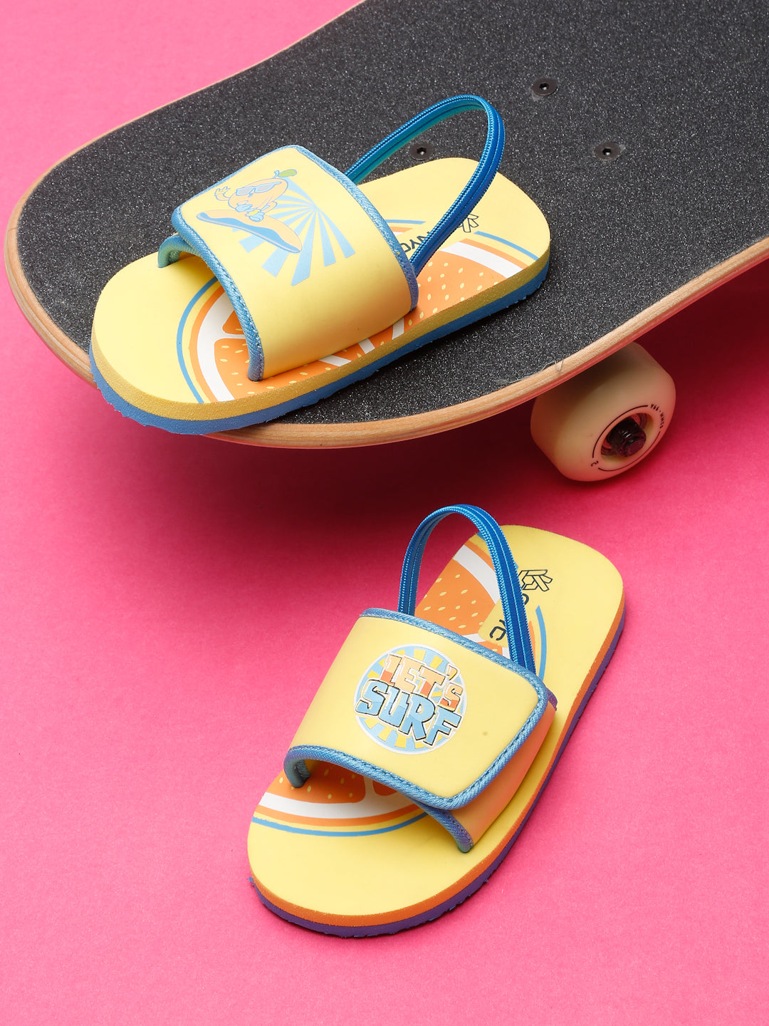 Surfing Yellow Sliders for Boys and Girls