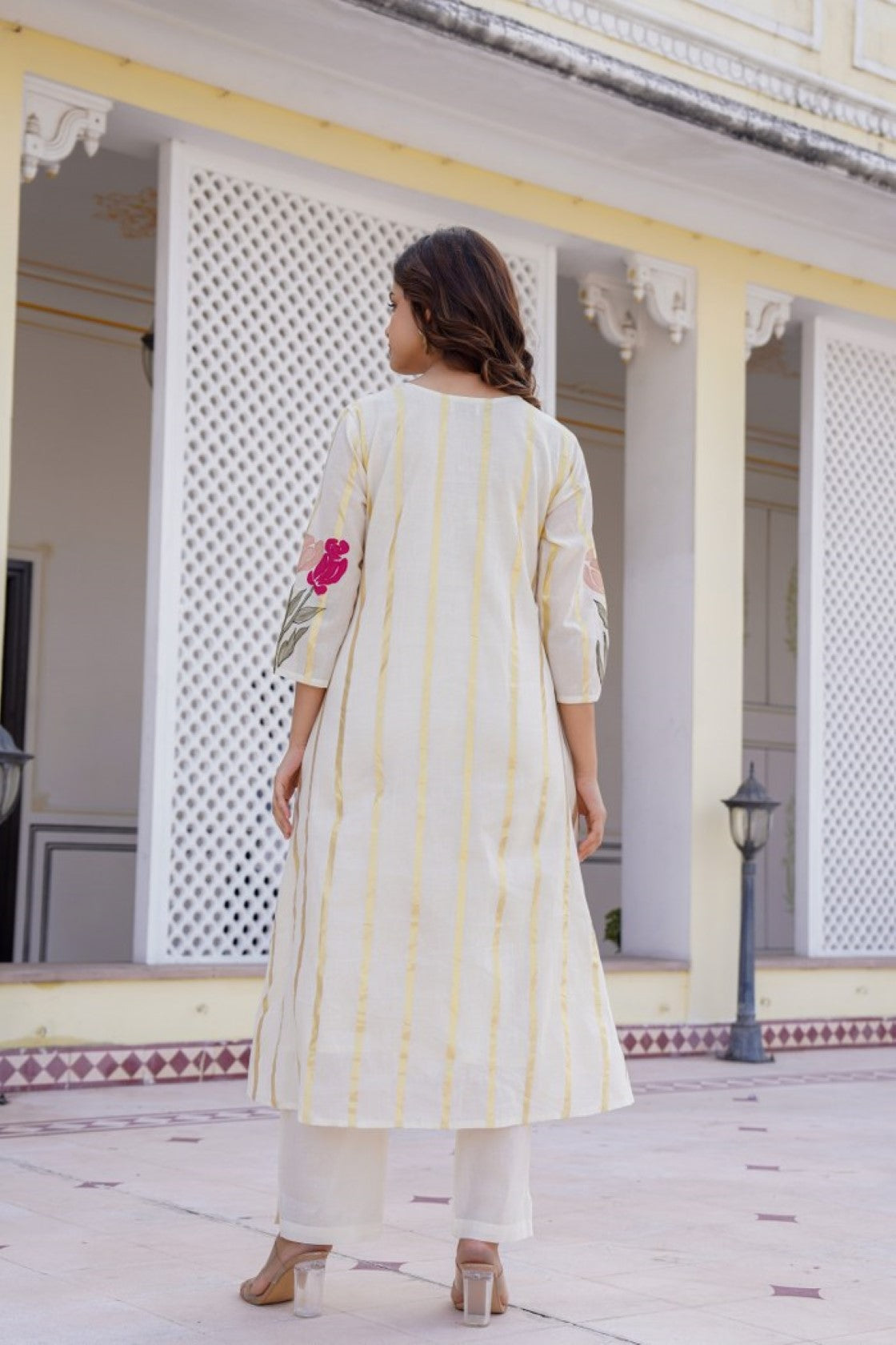 Manjula Walnut Cotton Kurta Pant Set- AL