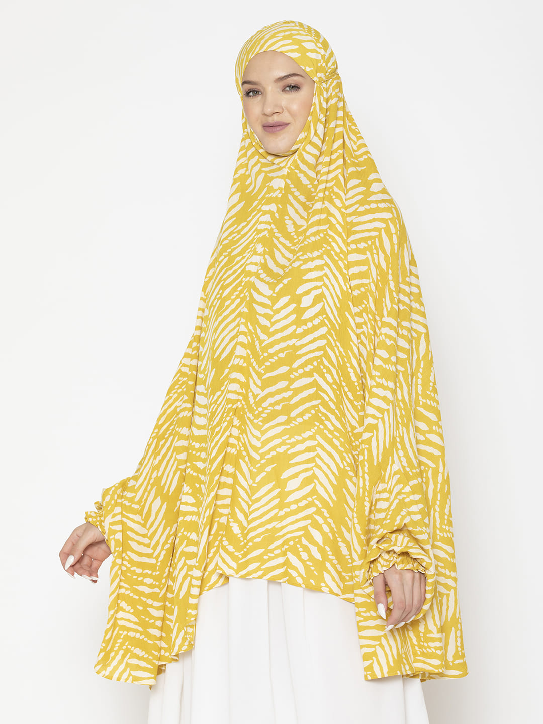 Aristocratic Leaf Print Namaz Dupatta