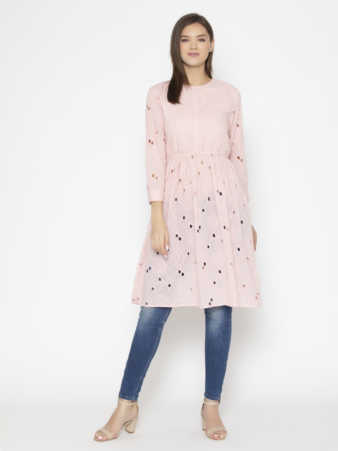 Serenity Daisy Minimalistic Dress Pink