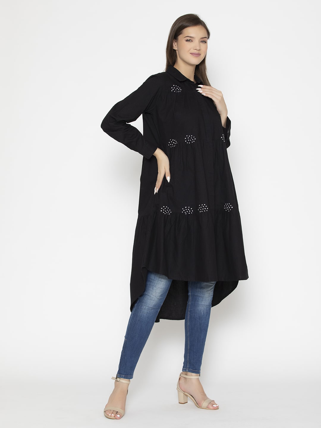 Eternal Noble Dotted Dress Black