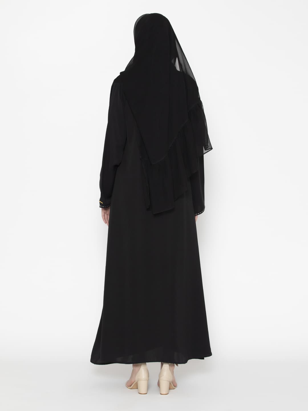 Poppy Lined Abaya Black