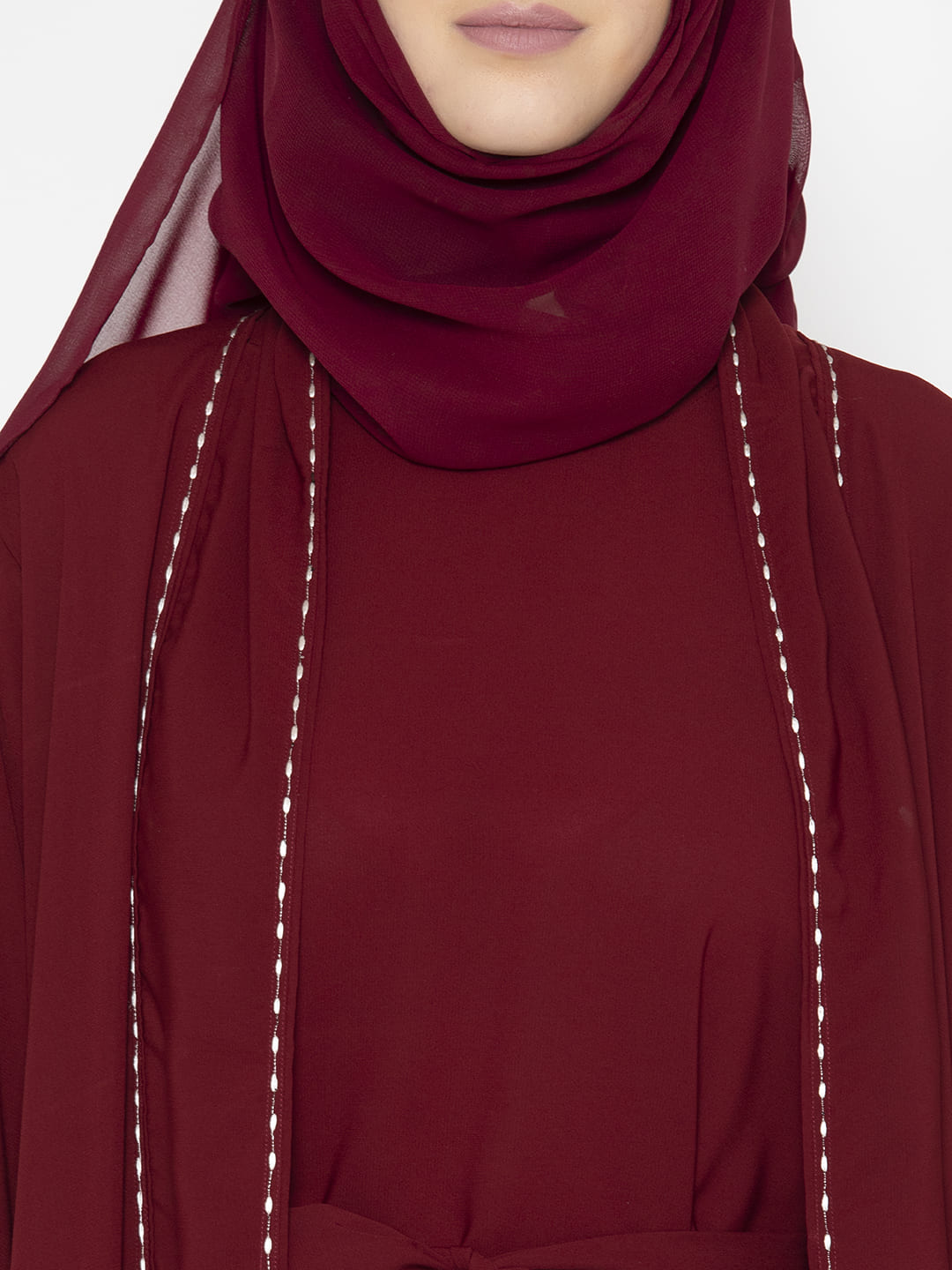 Ethereal Poppy Lined Abaya Red