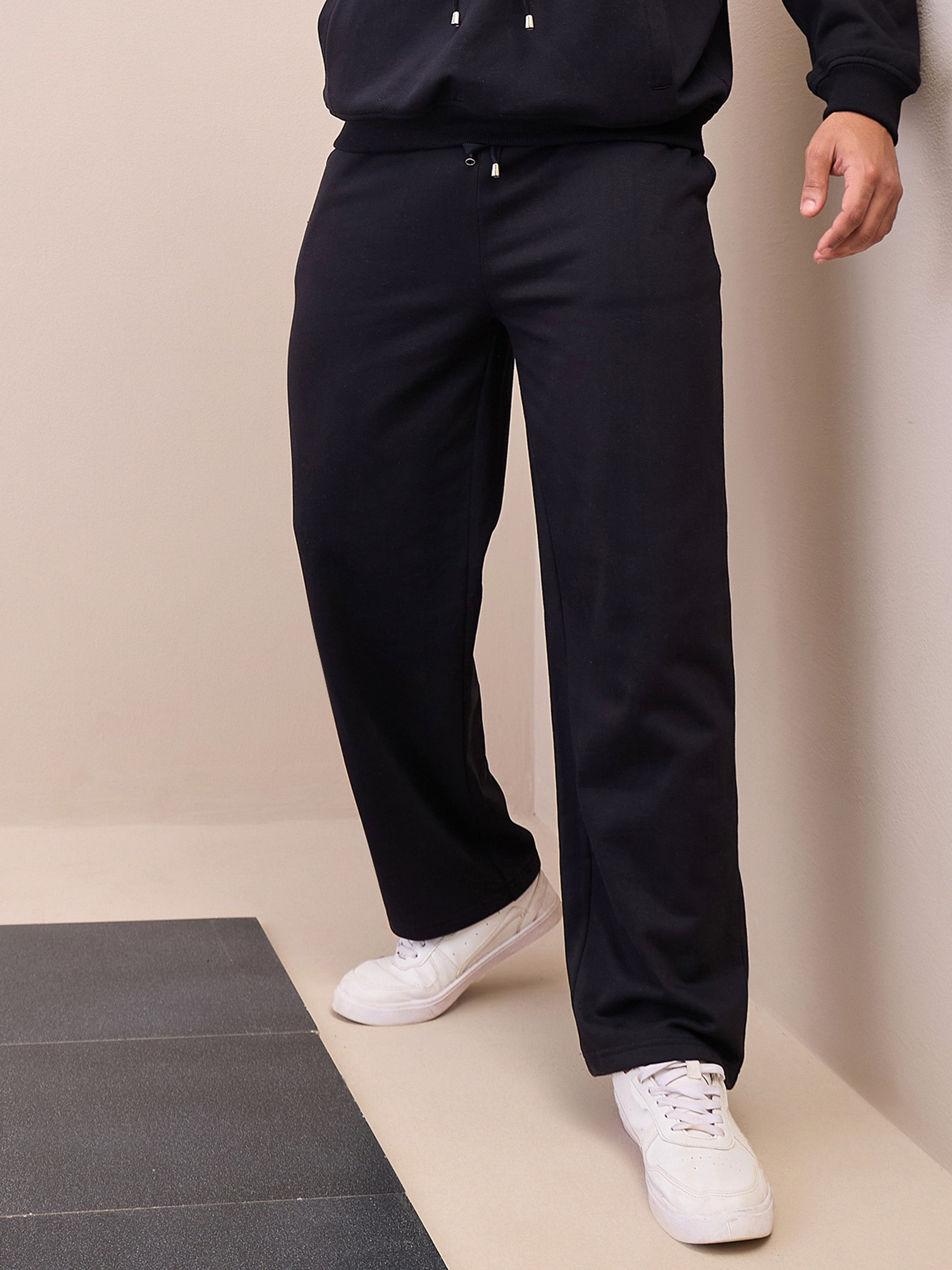 Men Black Oversize Sweatpants