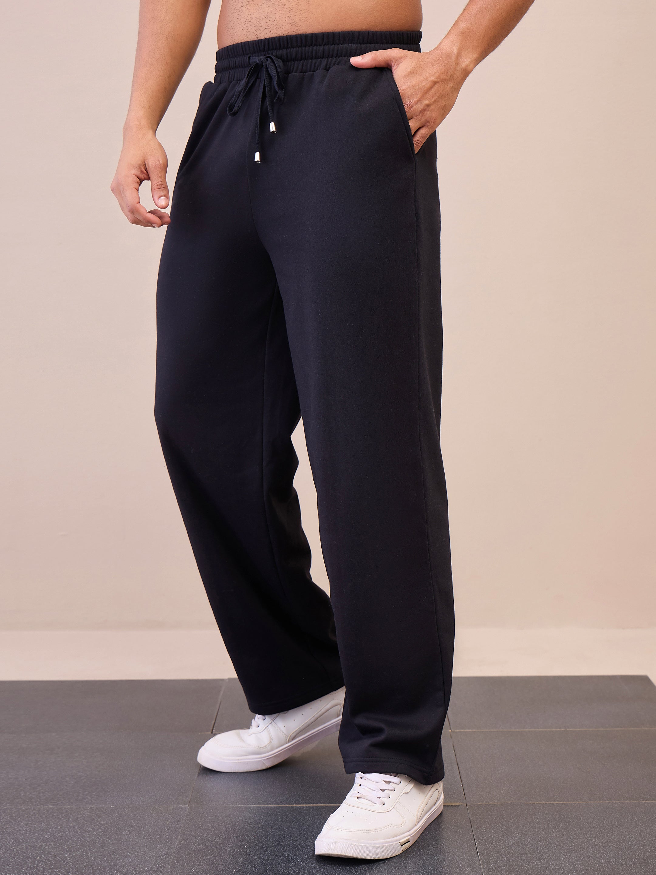 Men Black Oversize Sweatpants