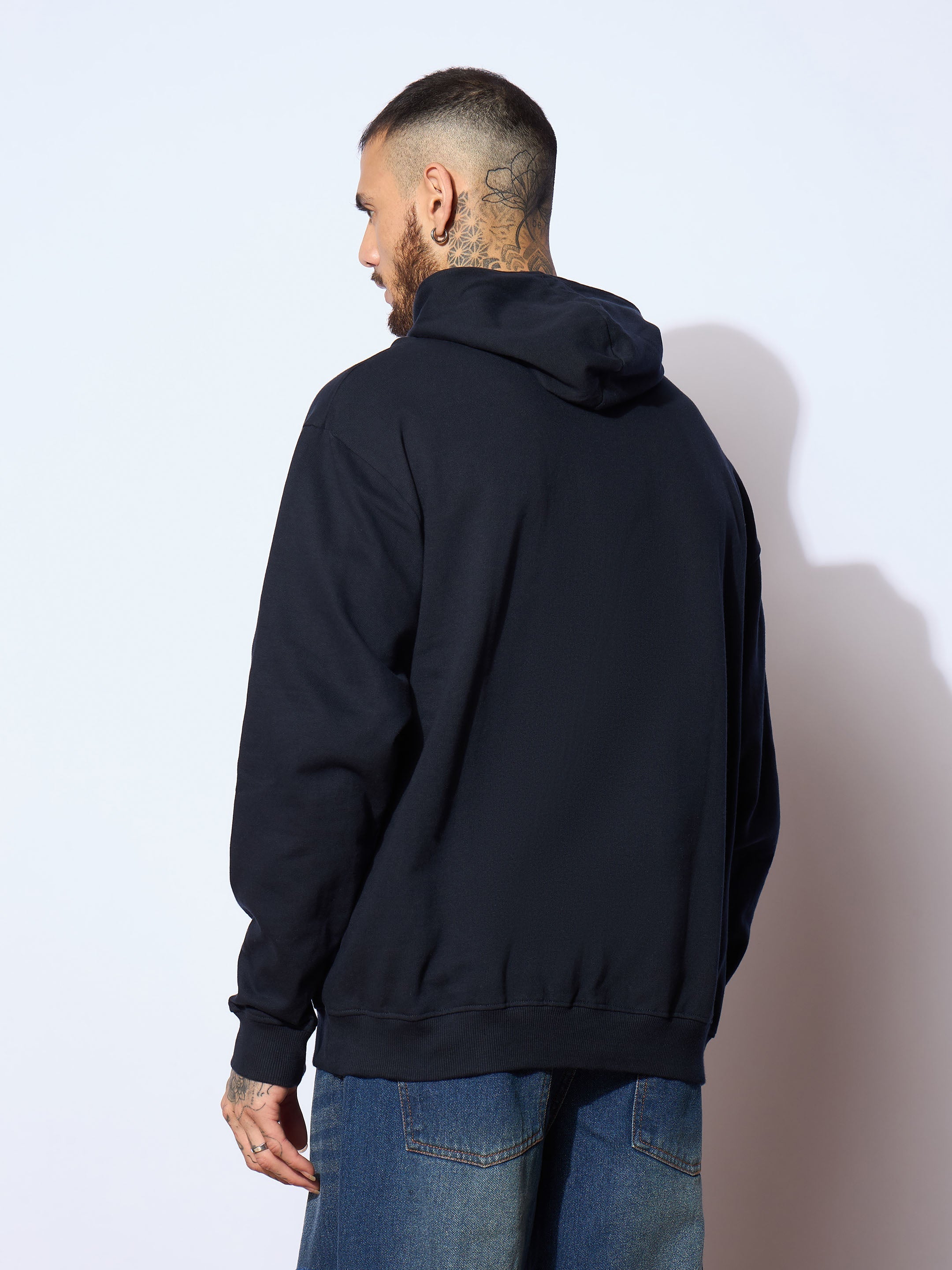 Men Navy OAKLAND Oversized Hoodie