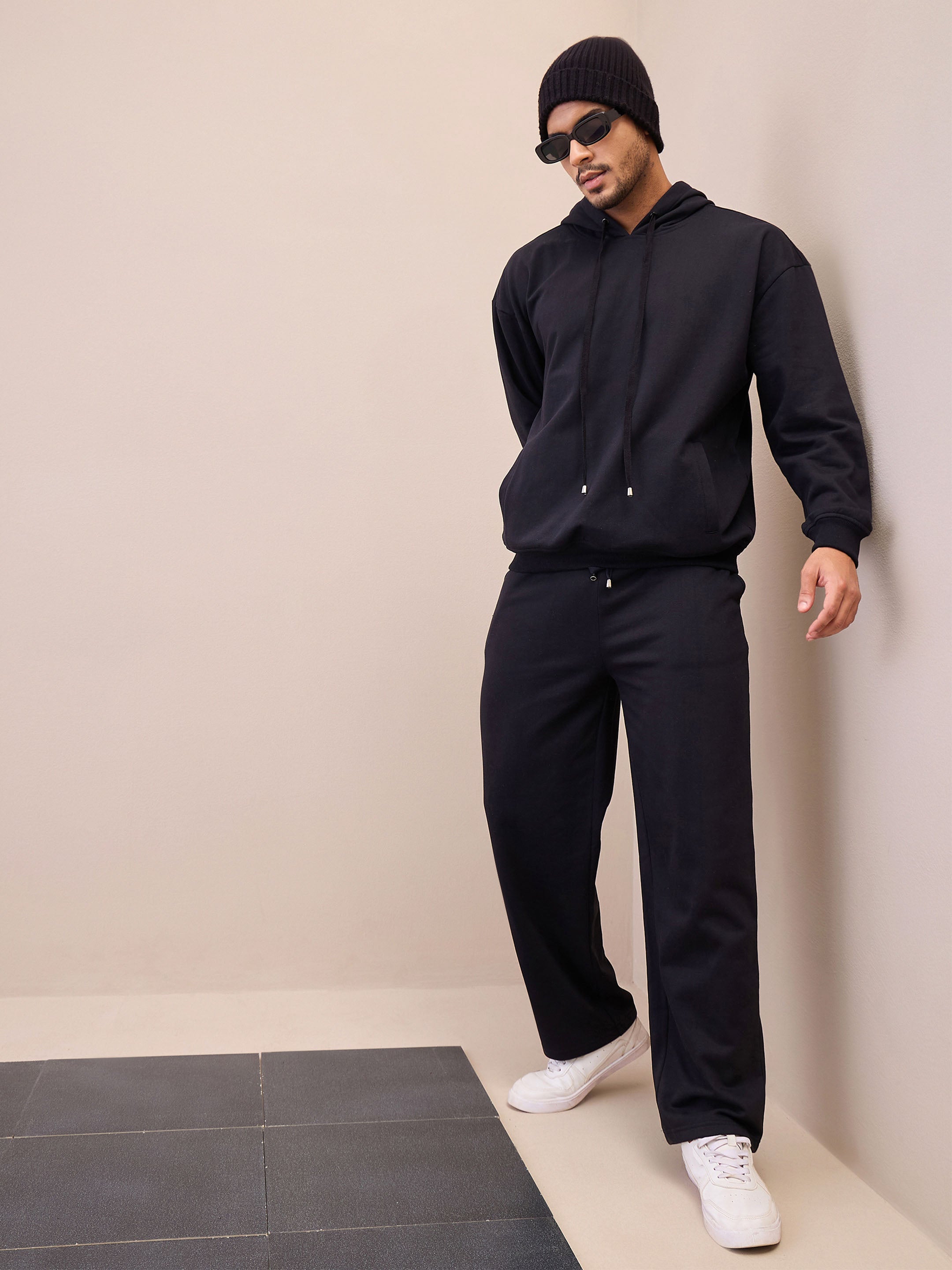 Men Black Oversize Hoodie